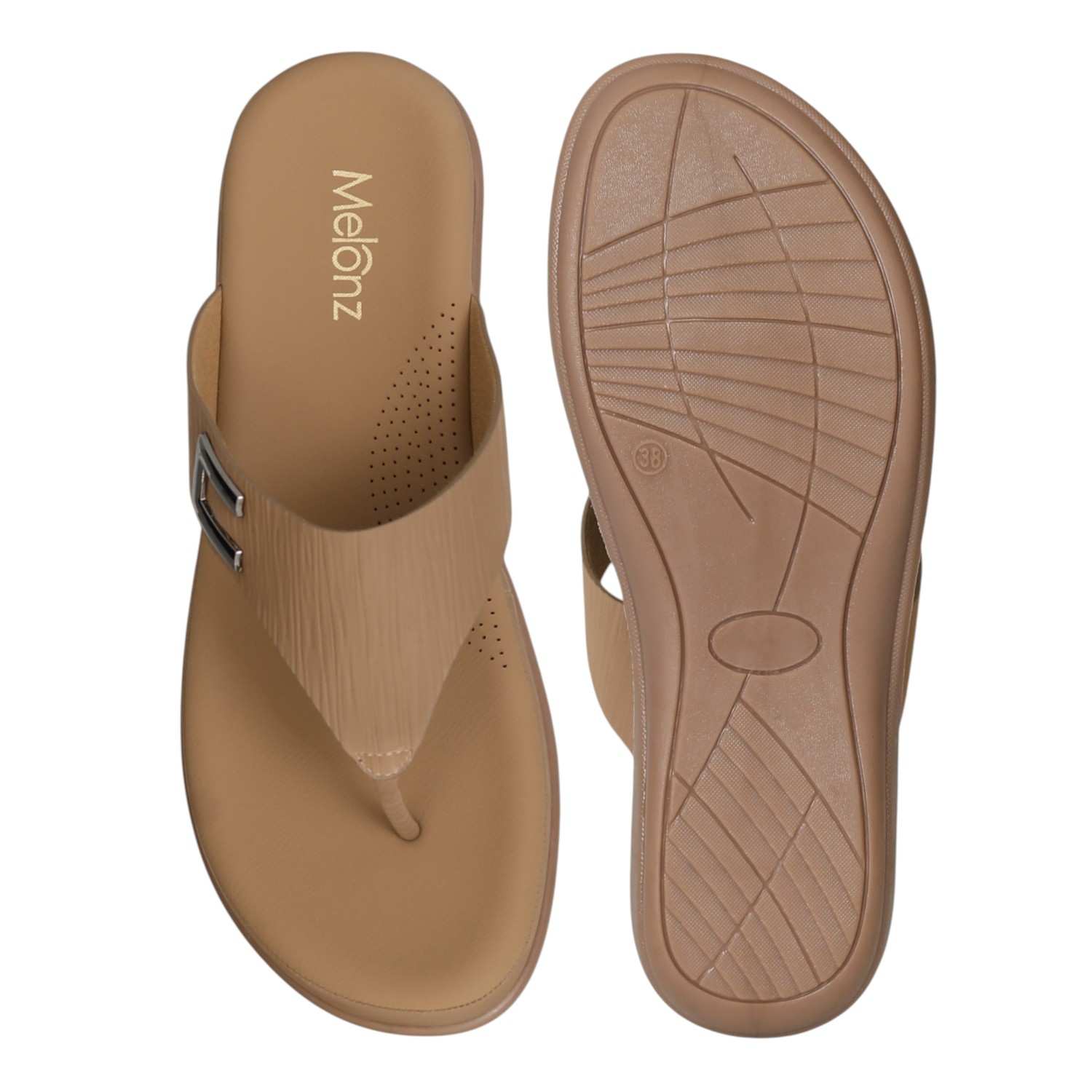 Women Brown Soft Step Toe-Rings