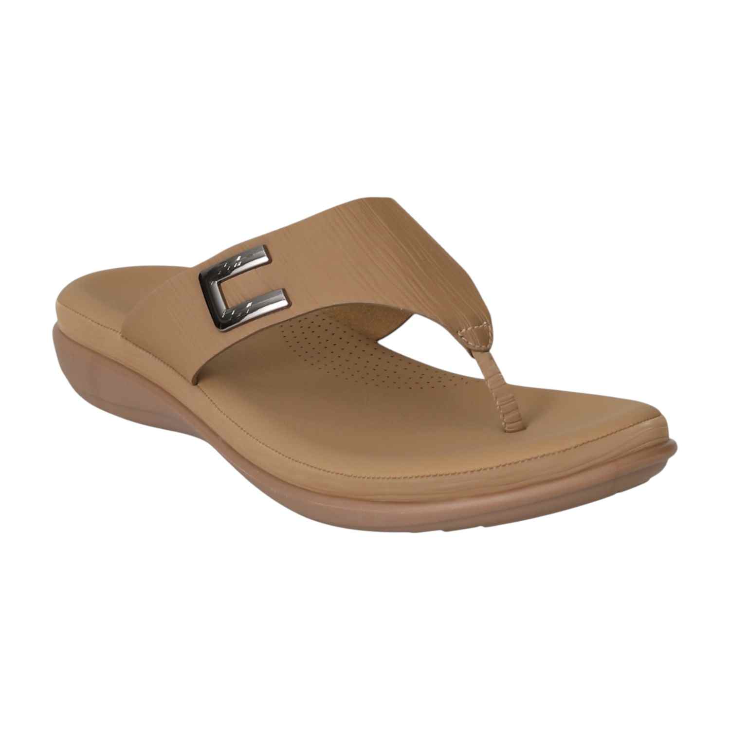 Women Brown Soft Step Toe-Rings