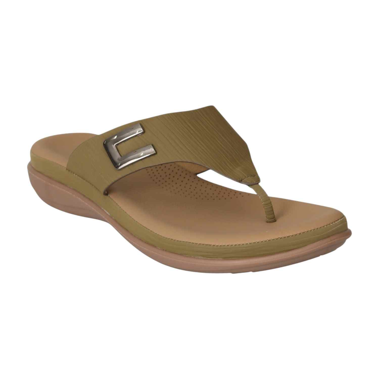 Women Olive Soft Step Toe-Rings