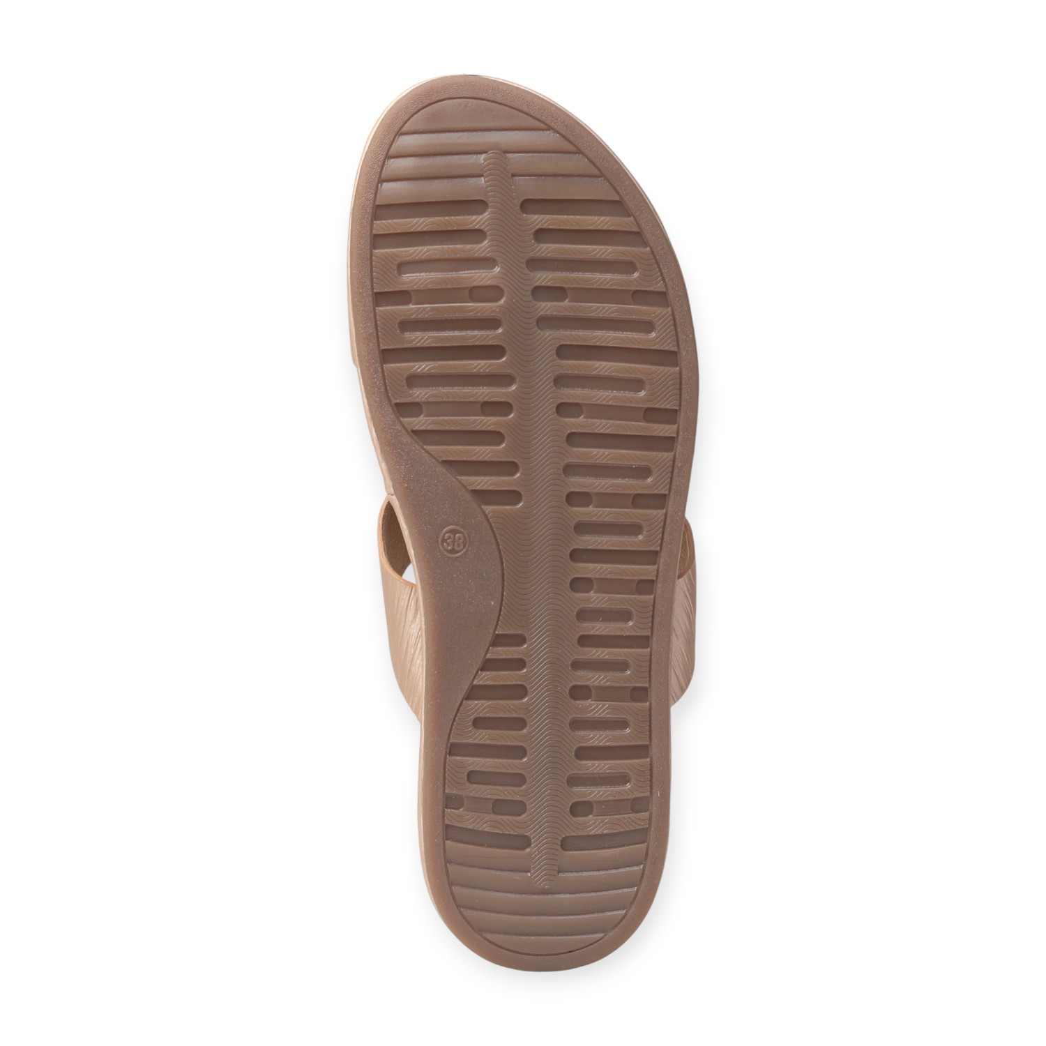 Melonz Women’s Gold Braided Toe-Loop Sandals