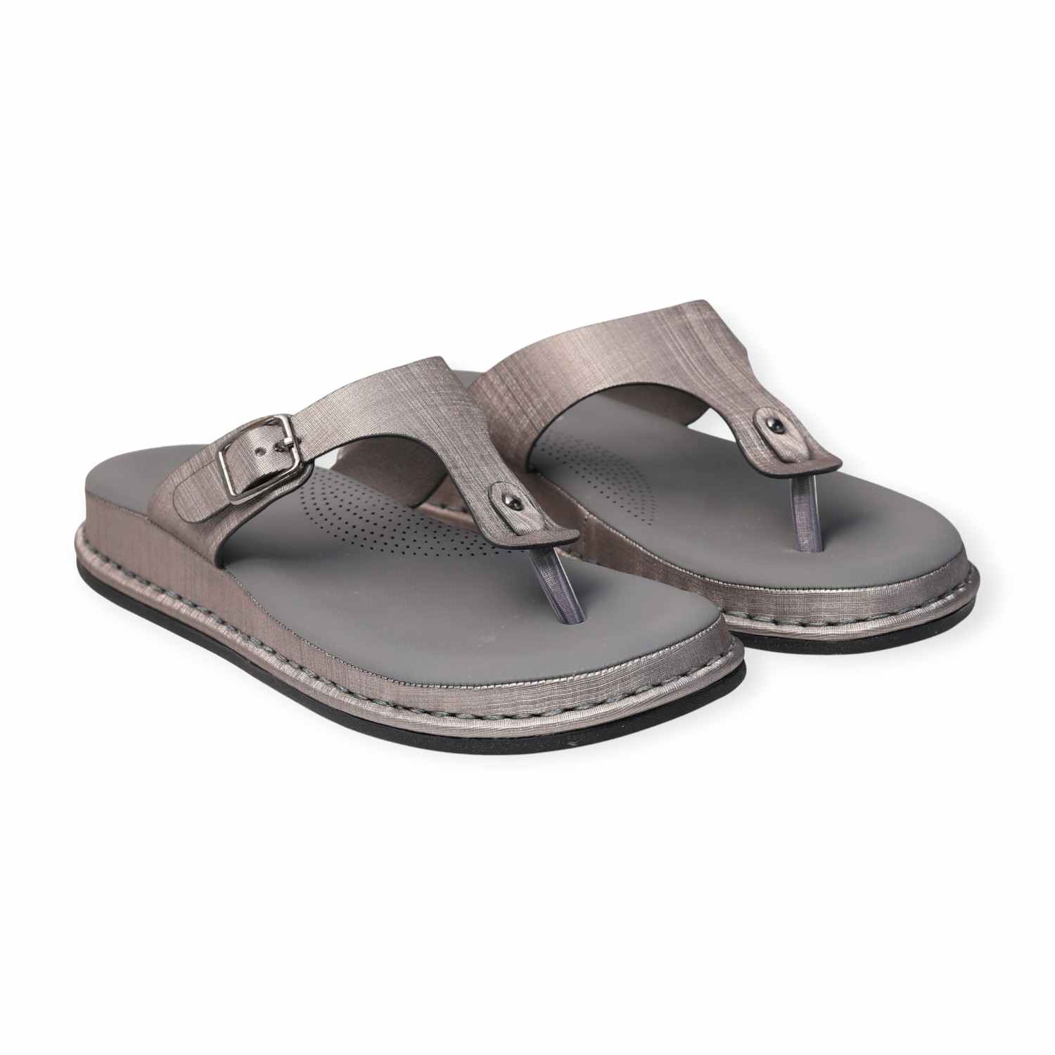 Melonz Women’s Grey T-Strap Slip-Ons