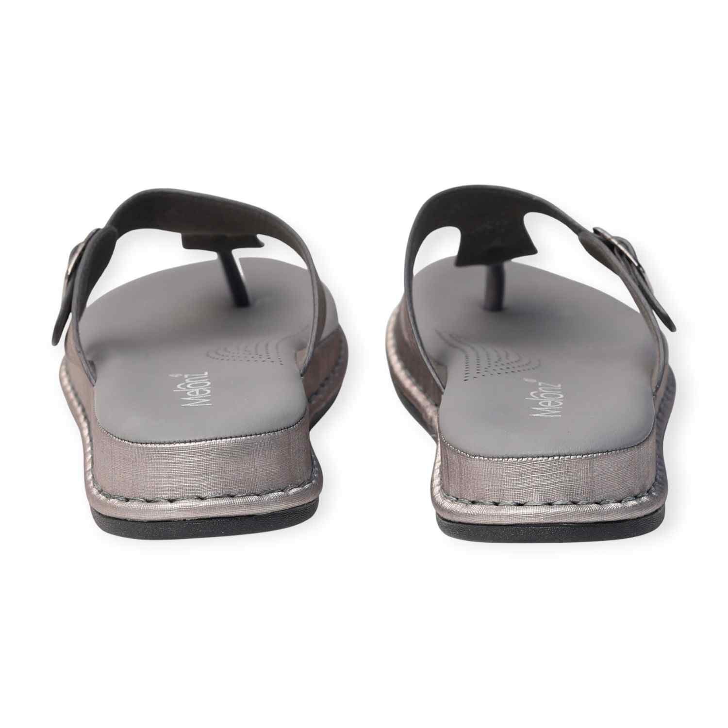 Melonz Women’s Grey T-Strap Slip-Ons