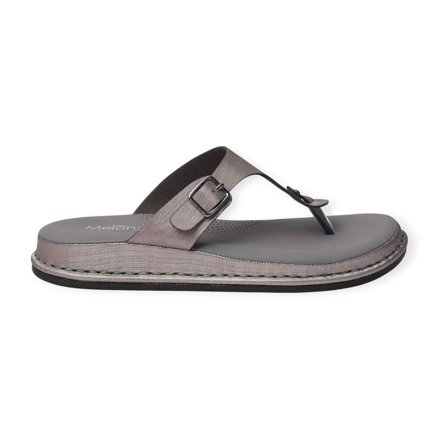 Melonz Women’s Grey T-Strap Slip-Ons