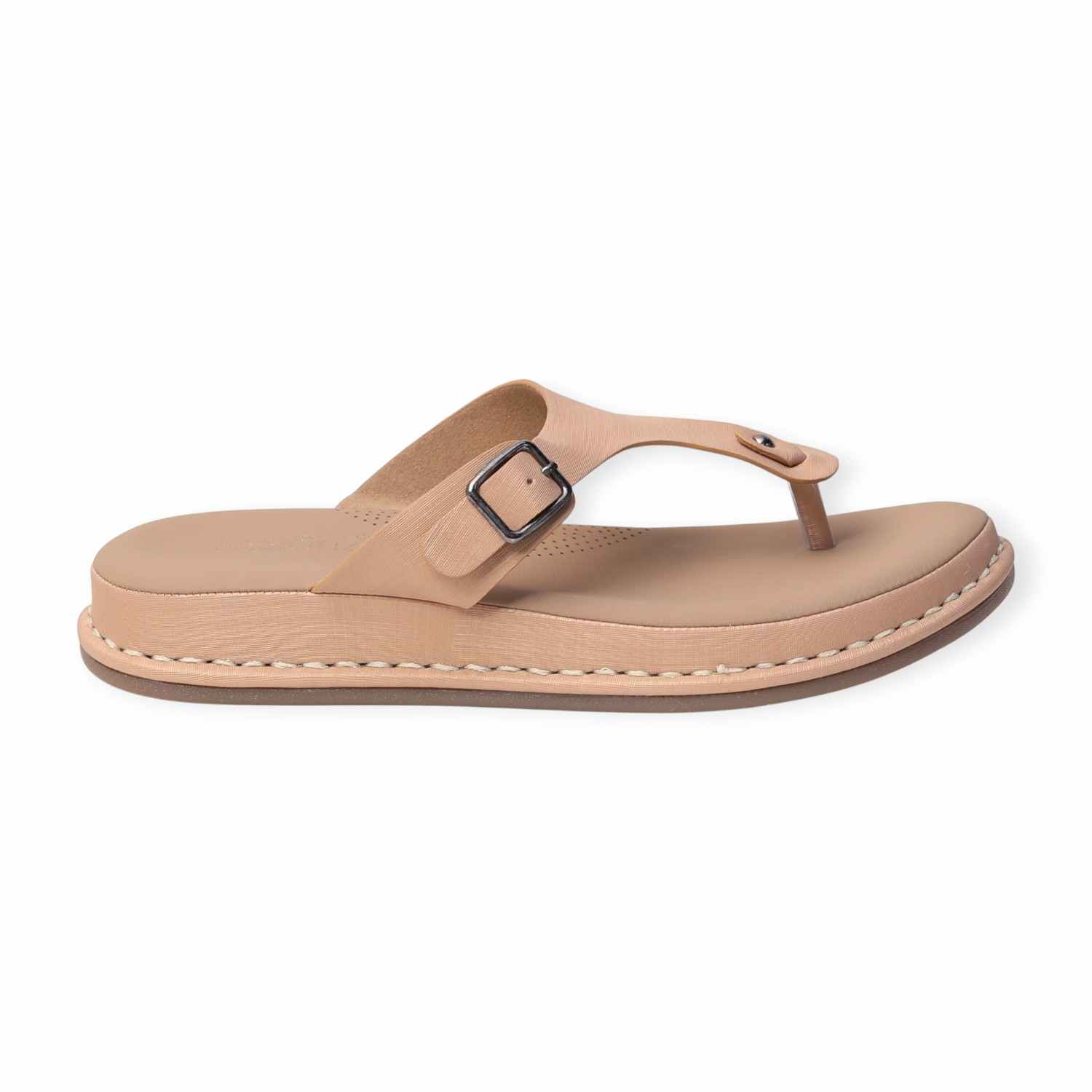 Melonz Women’s Tan T-Strap Slip-Ons