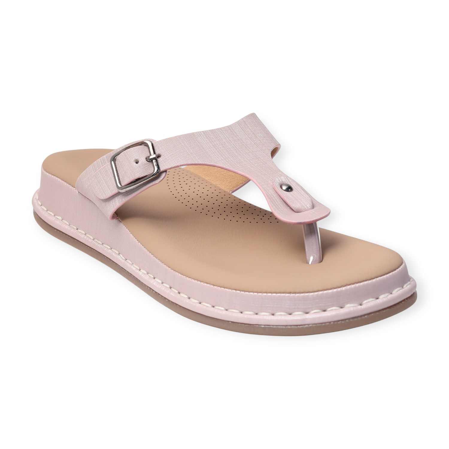 Melonz Women’s Rose Pink T-Strap Slip-Ons