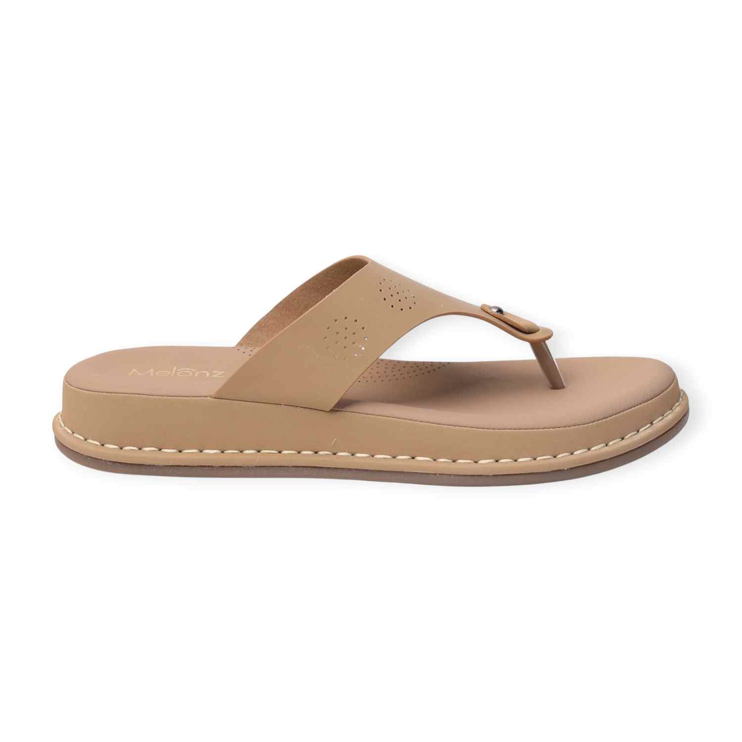Melonz Women’s Beige Thong Slip-Ons