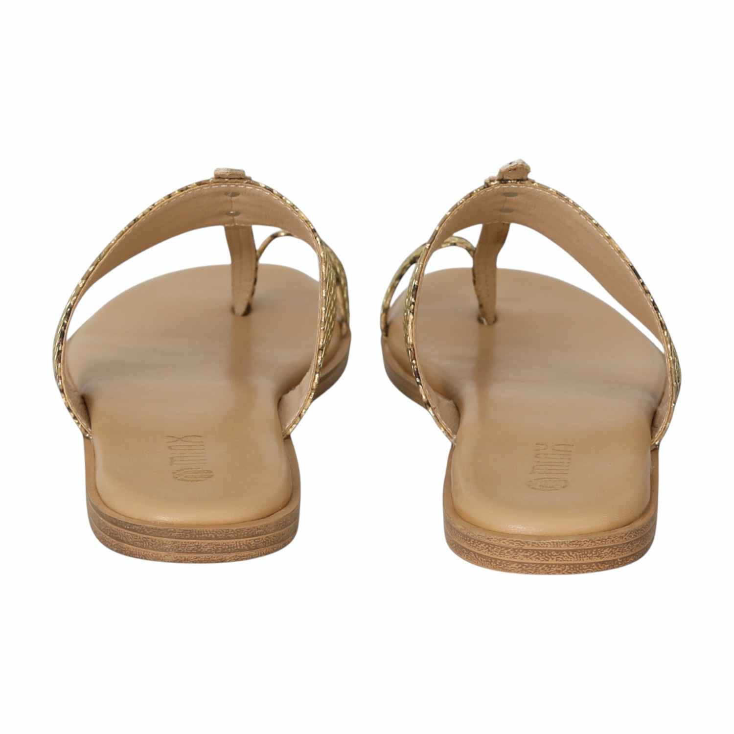 Women  Golden Braided Luxe Flats