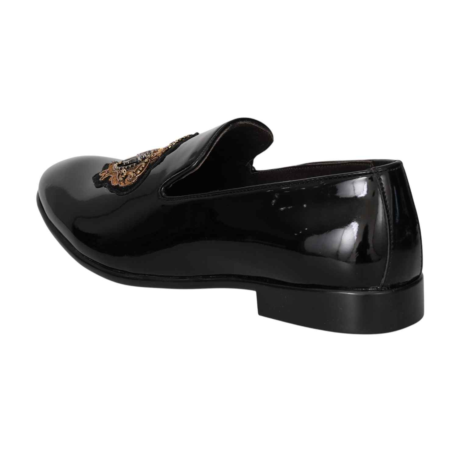 Men Regal Crest Embroidered Loafers