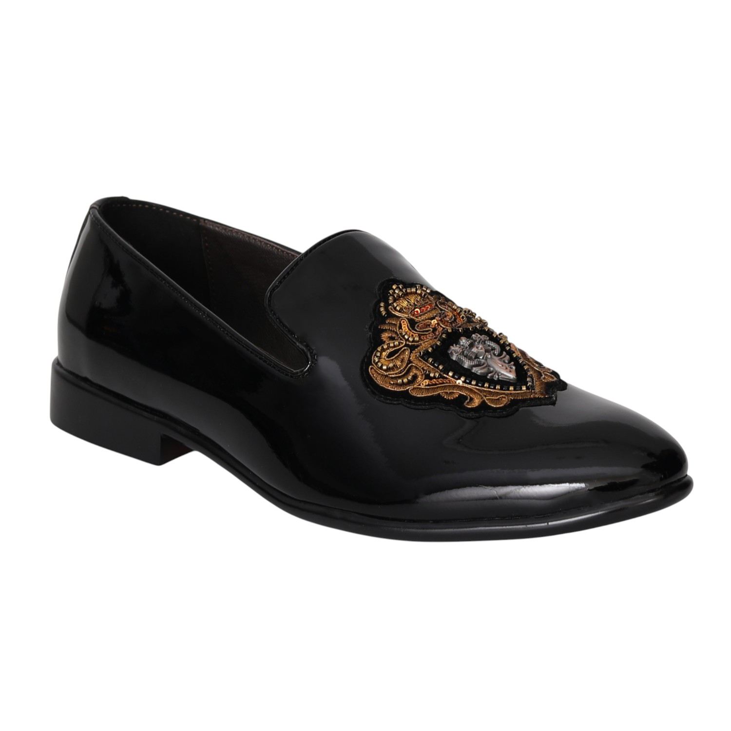 Men Regal Crest Embroidered Loafers