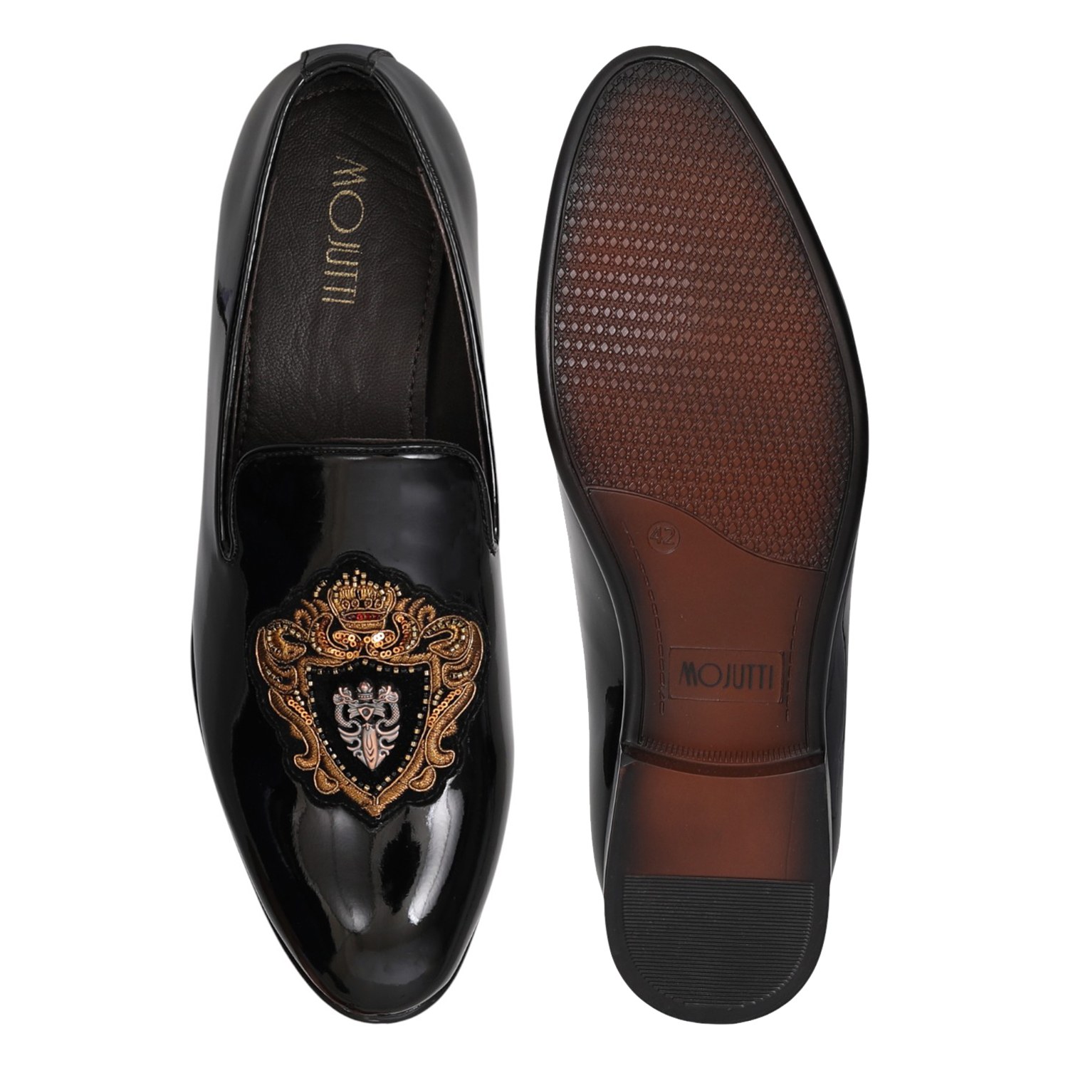 Men Regal Crest Embroidered Loafers