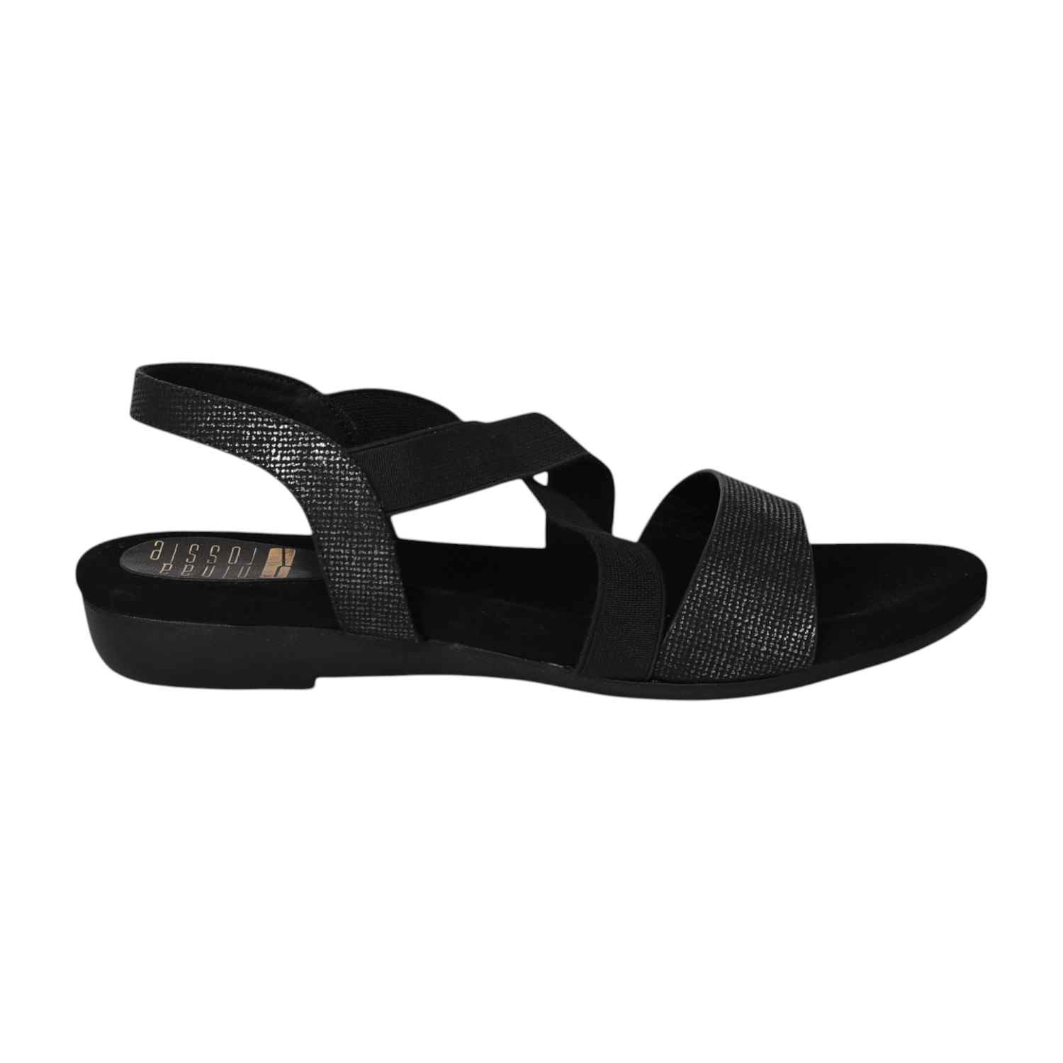 Women Black Criss-Cross Comfort Flats
