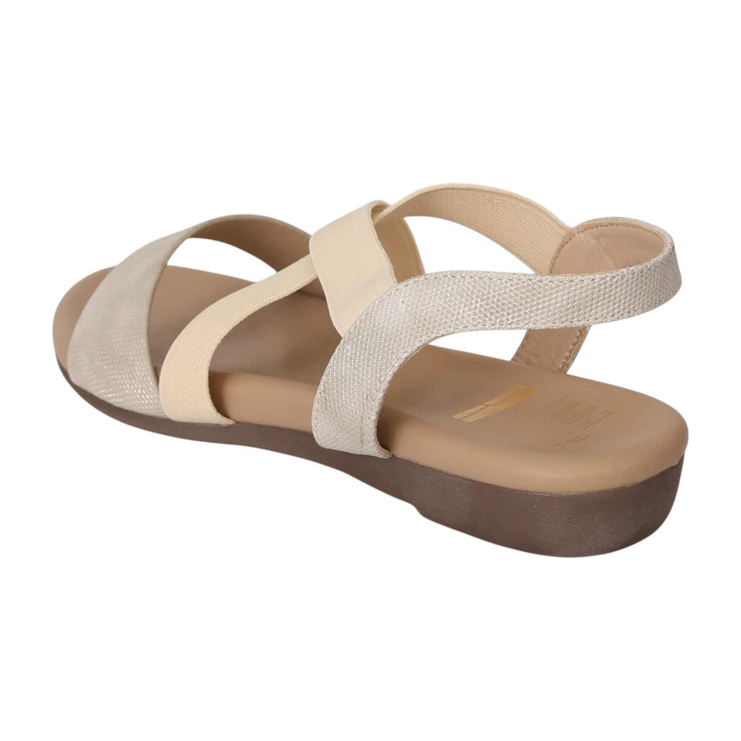 Women Golden Criss-Cross Comfort Flats