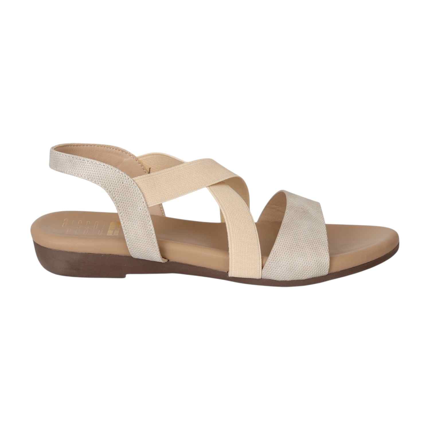 Women Golden Criss-Cross Comfort Flats