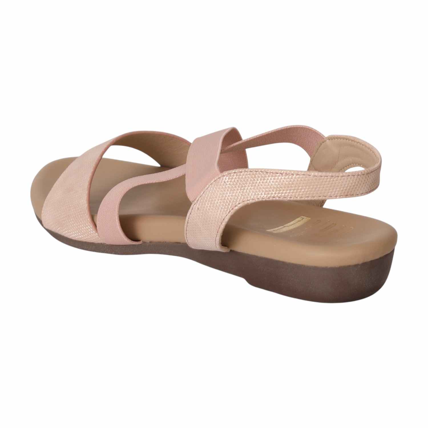 Women Blush Criss-Cross Comfort Flats