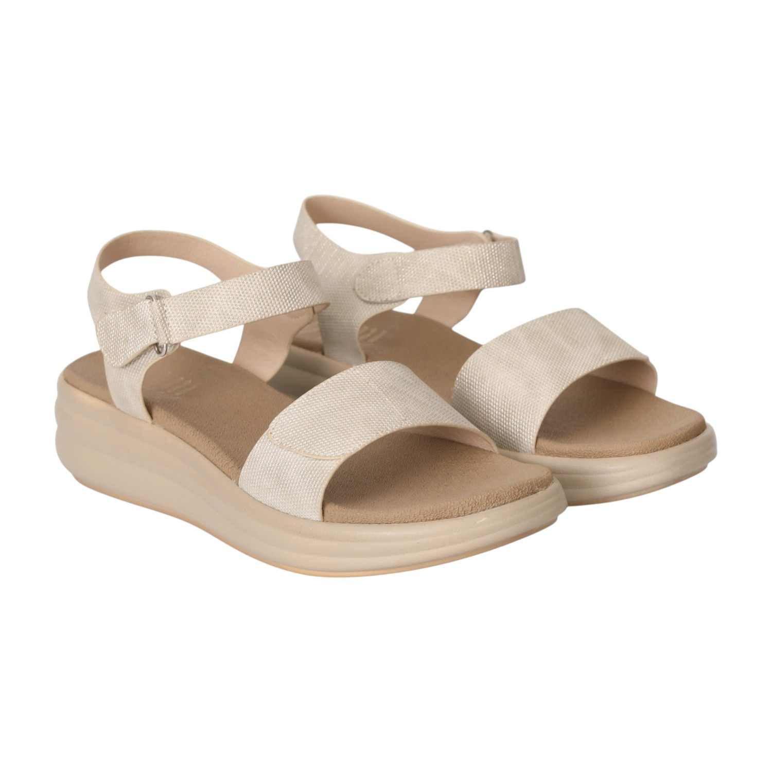 Women Beige Comfort Strap Sandals