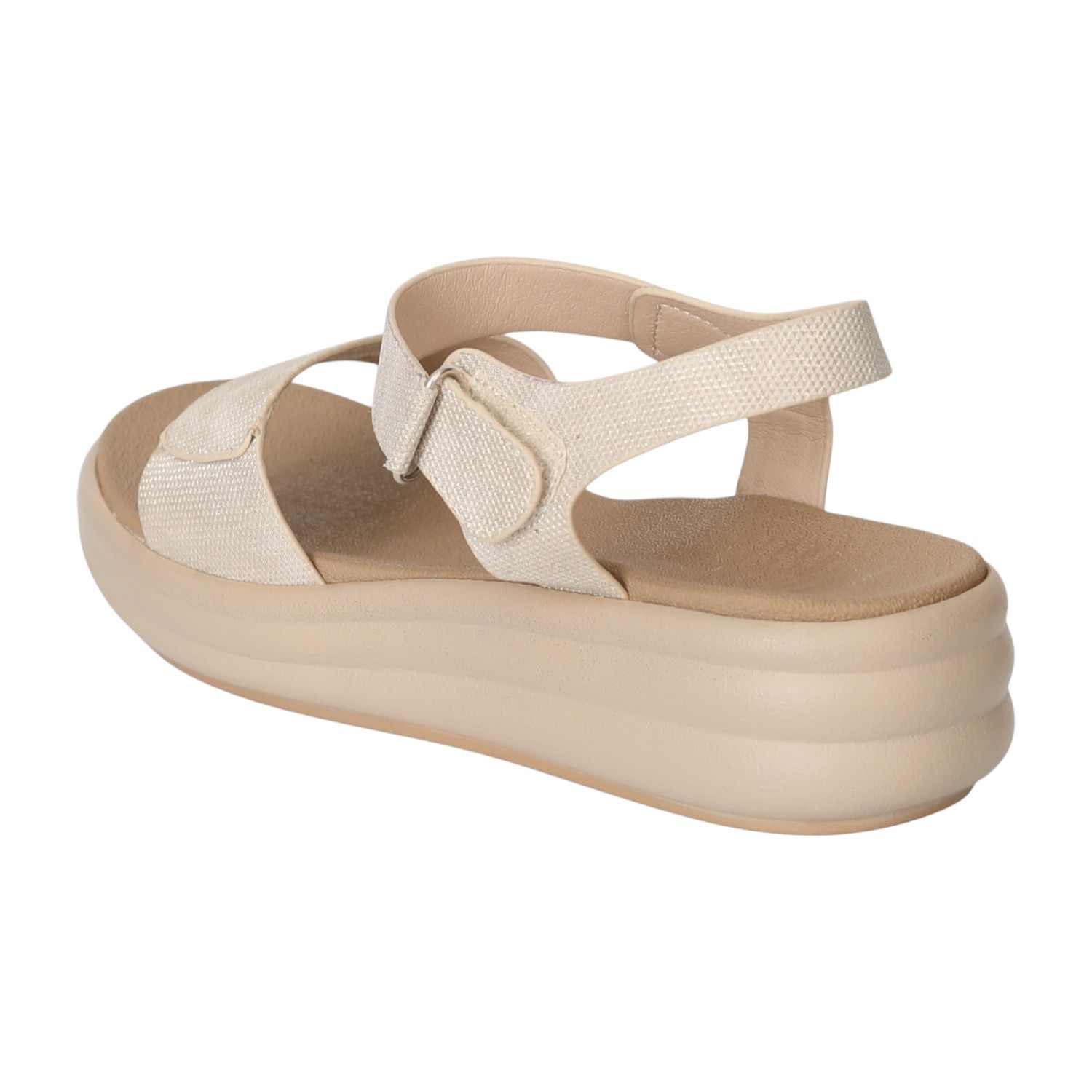 Women Beige Comfort Strap Sandals