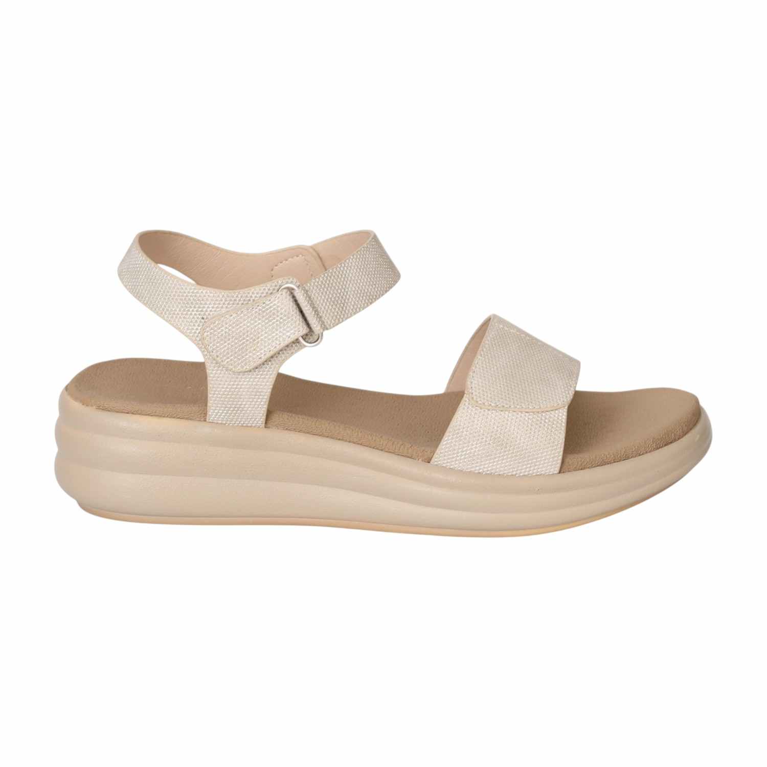 Women Beige Comfort Strap Sandals