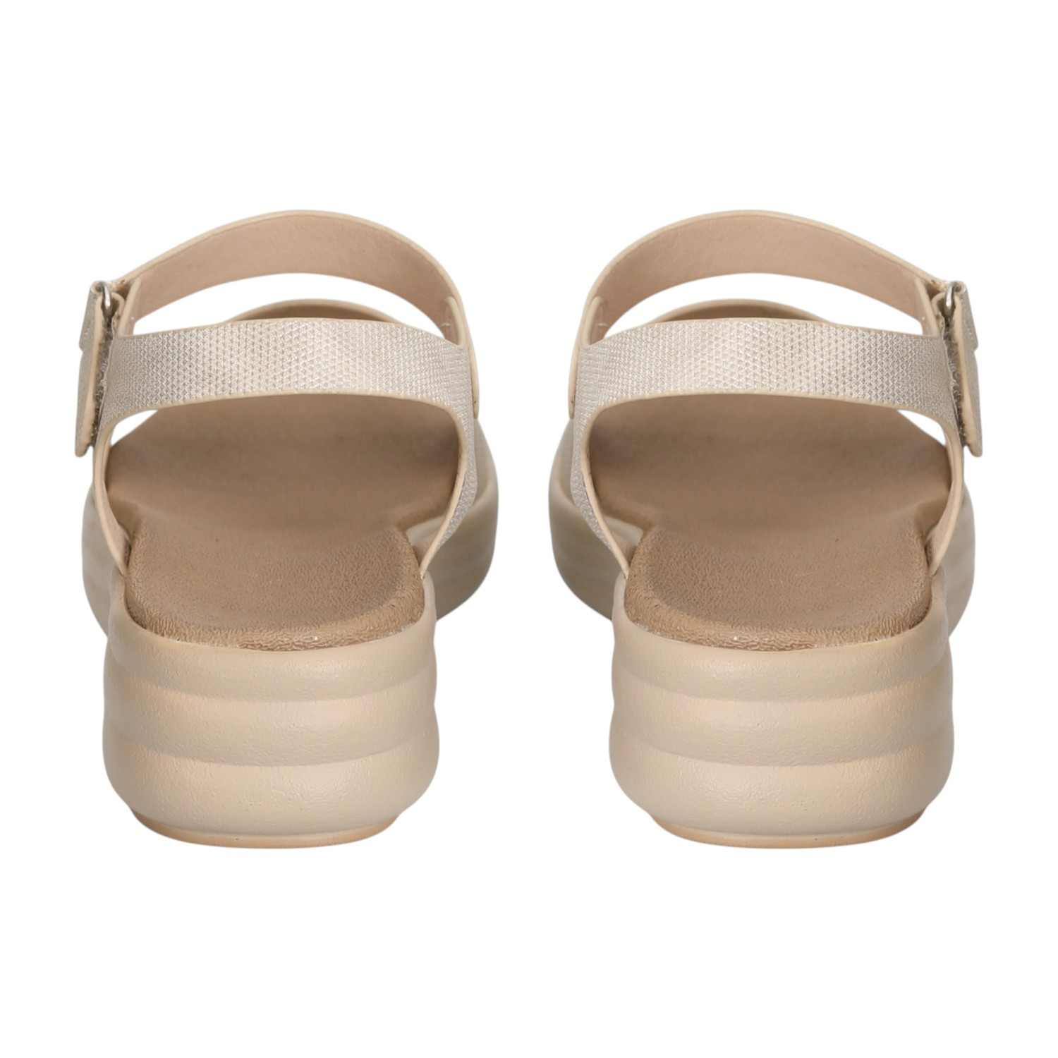 Women Beige Comfort Strap Sandals