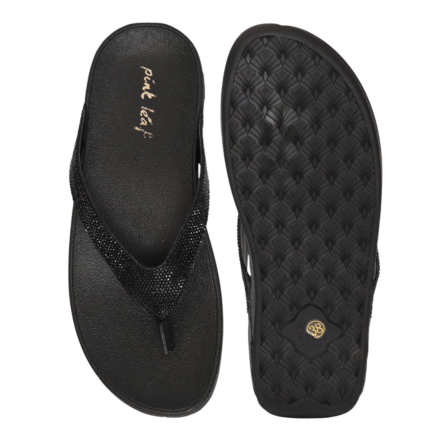 Women’s Black Luster Flats