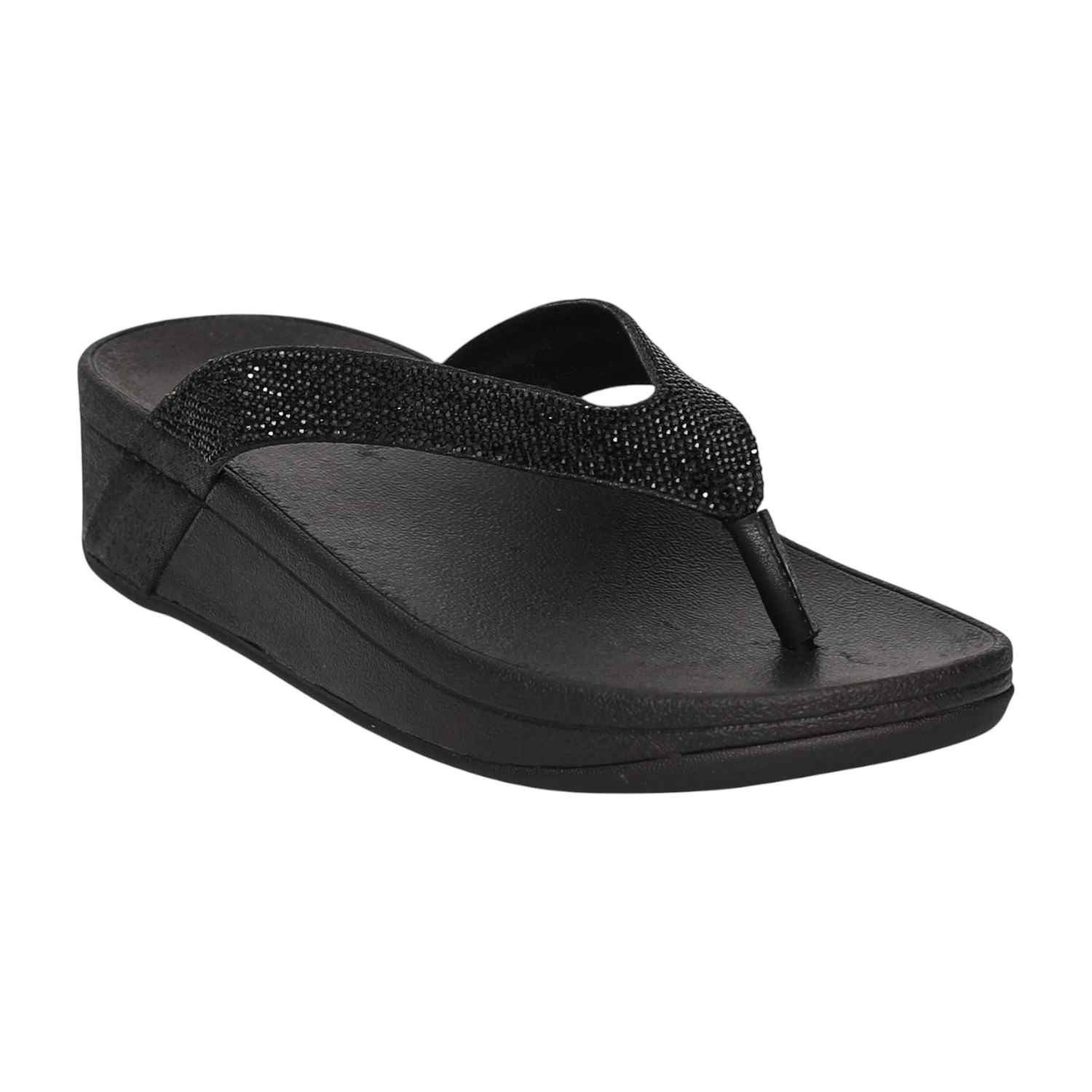 Women’s Black Luster Flats