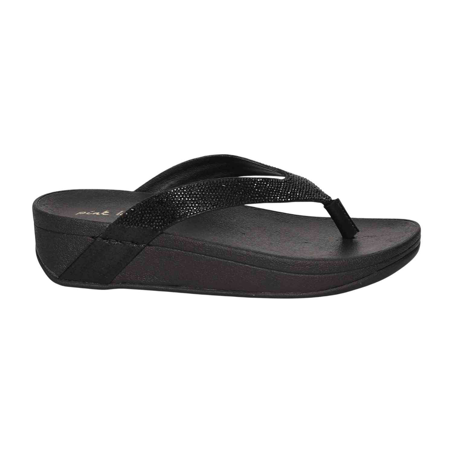 Women’s Black Luster Flats