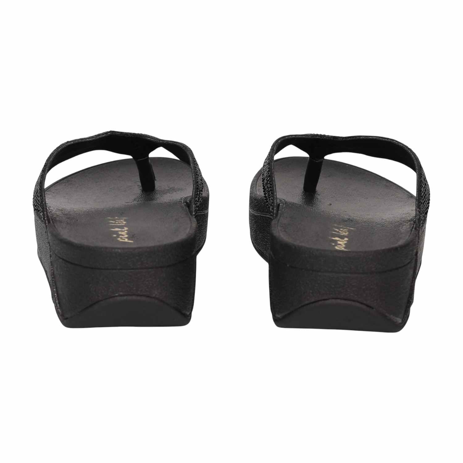 Women’s Black Luster Flats