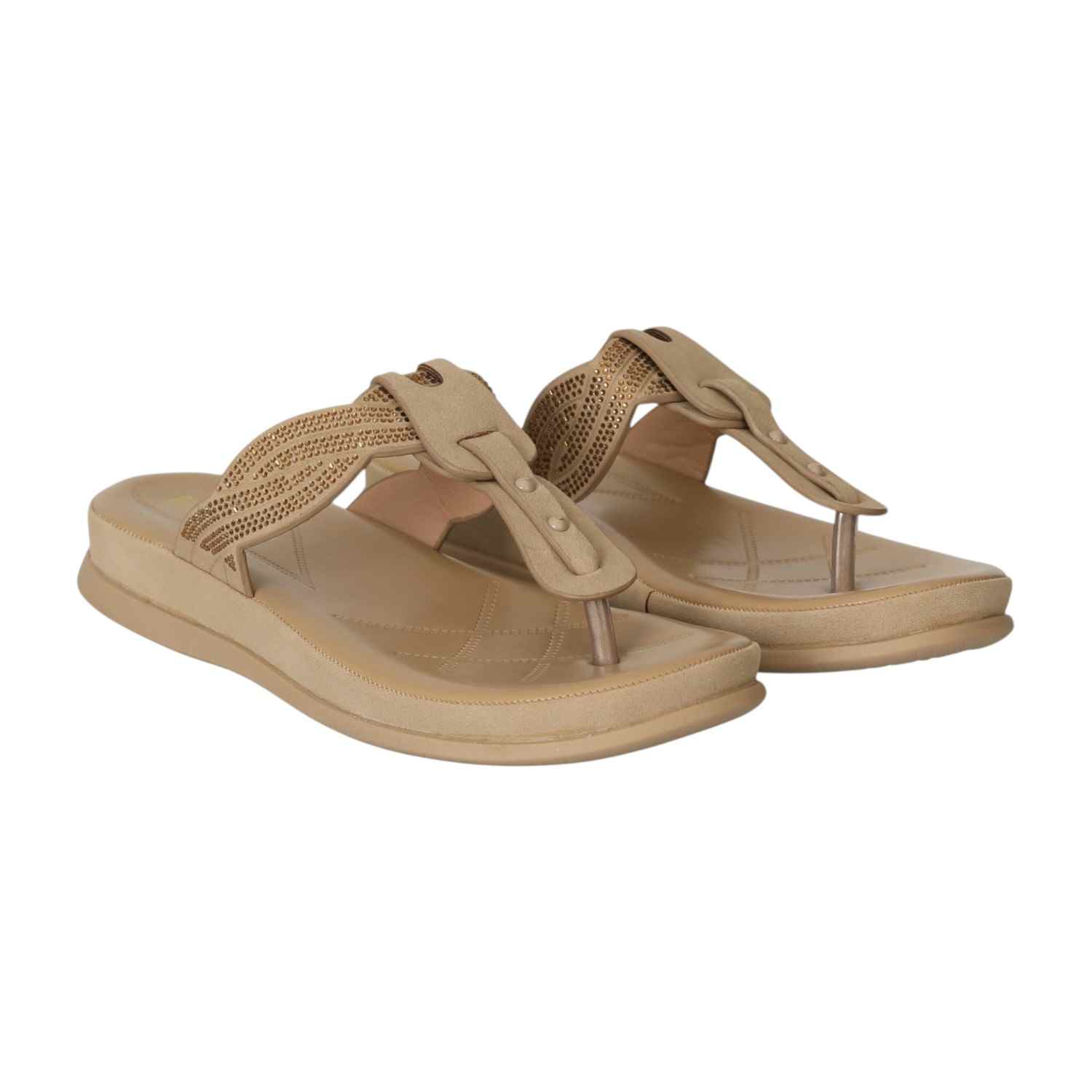Women Beige Stone Spark Sandals