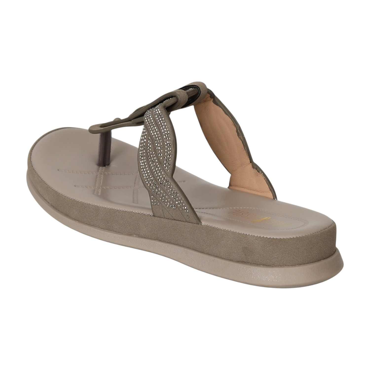 Women Taupe Stone Spark Sandals