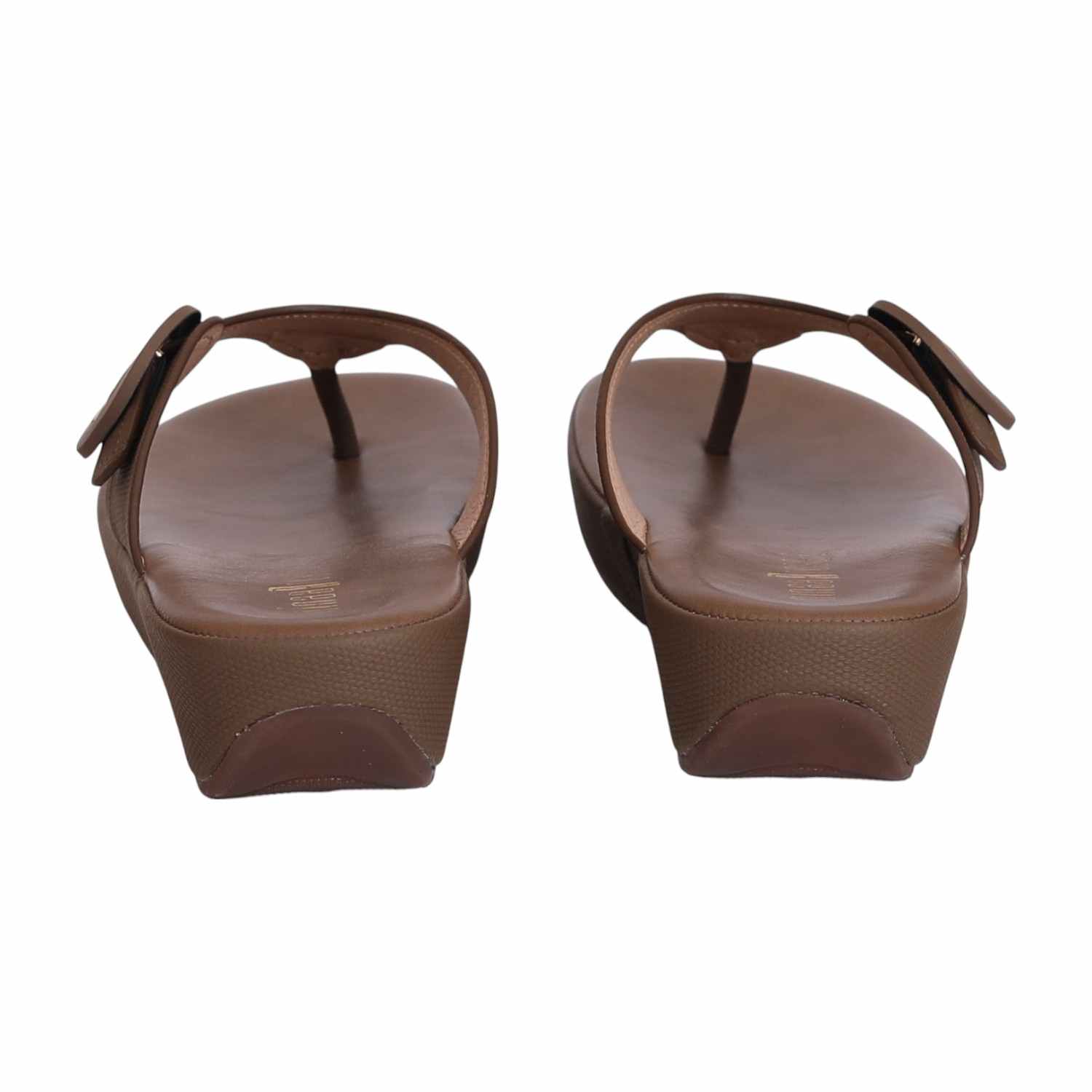 Women’s Tan Buckle Detail Wedge Sandals