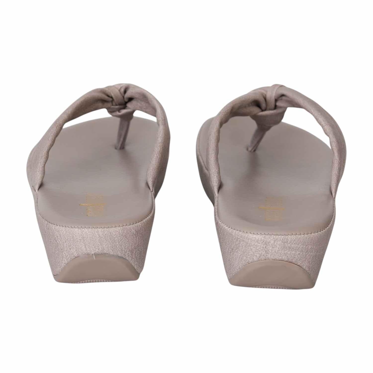 Women Grey Knotted Wedge Flats