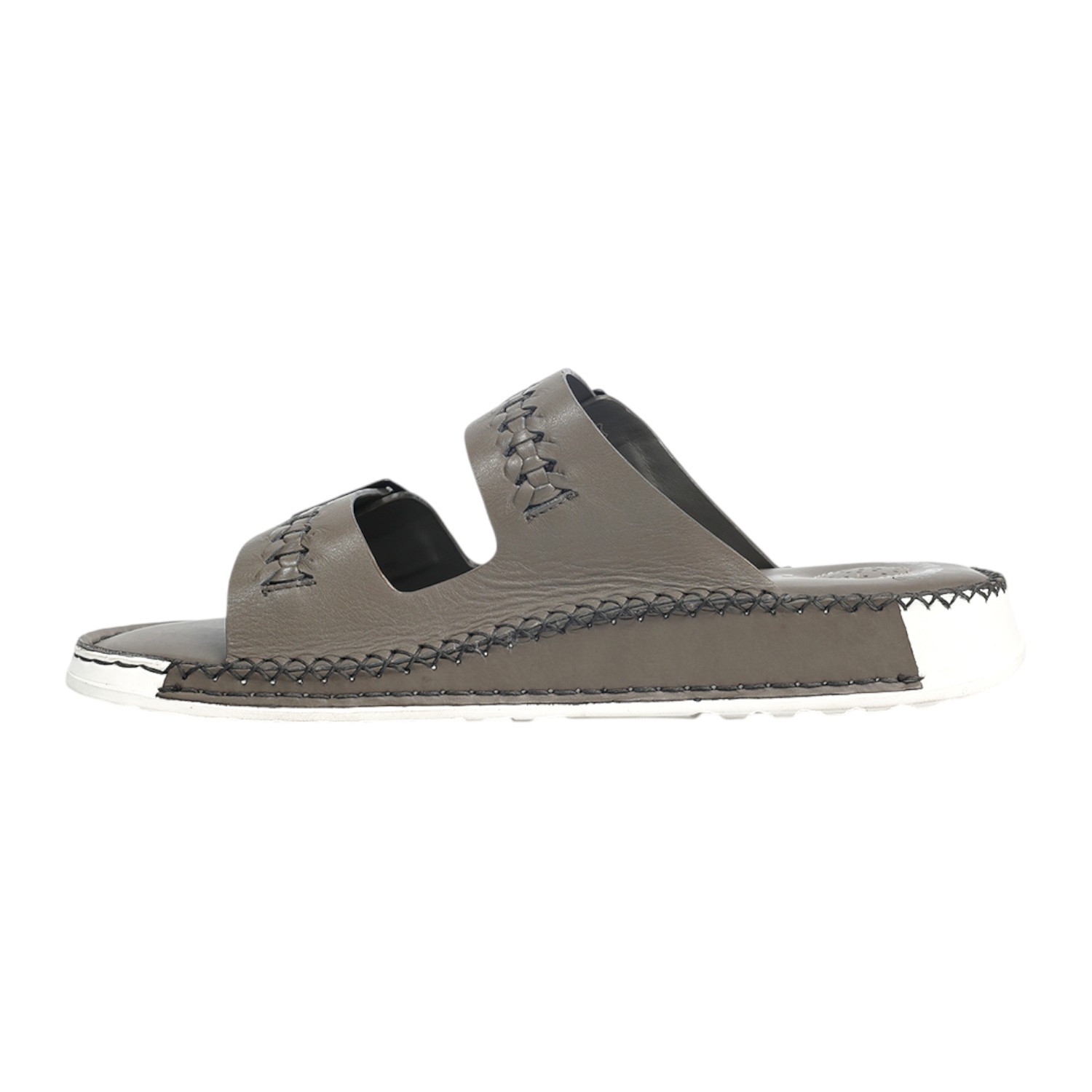 Mens Leather slipper Grey