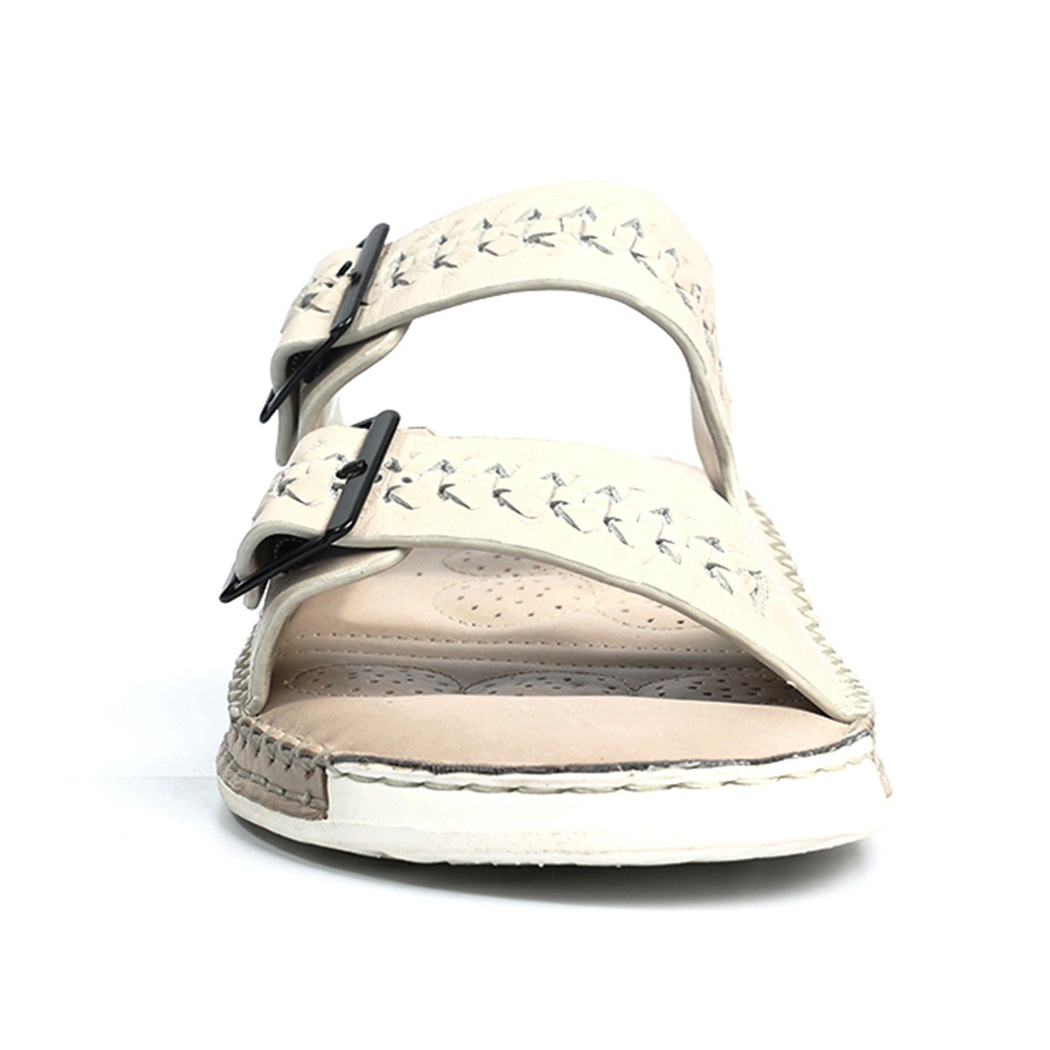 Mens Leather slipper Off white