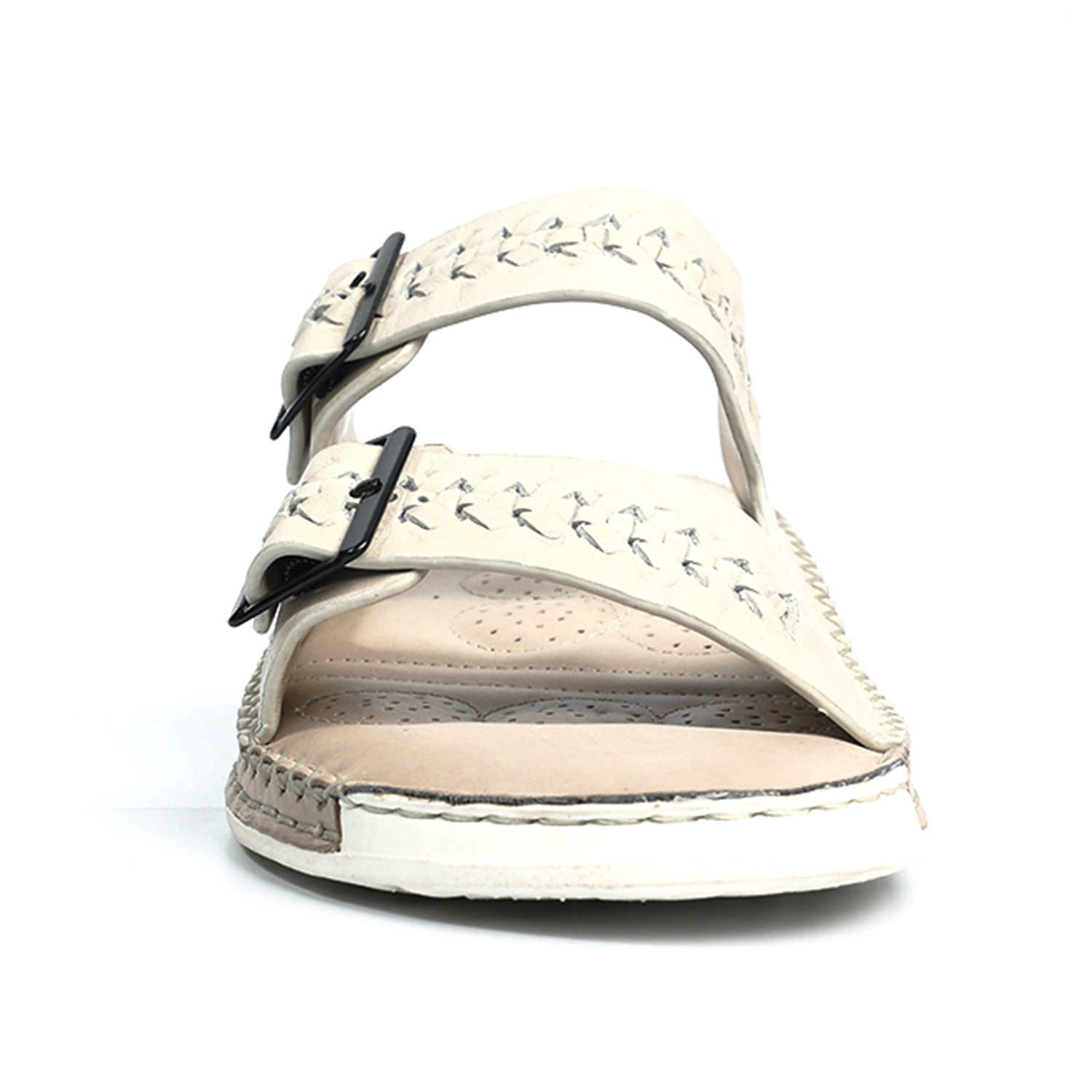 Mens Leather slipper Off white