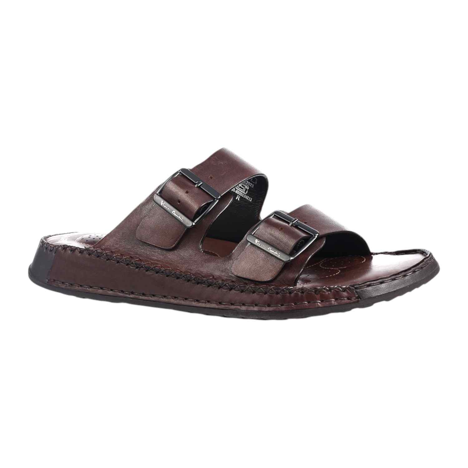 Pierre Cardin | Mens Leather slipper Café|1