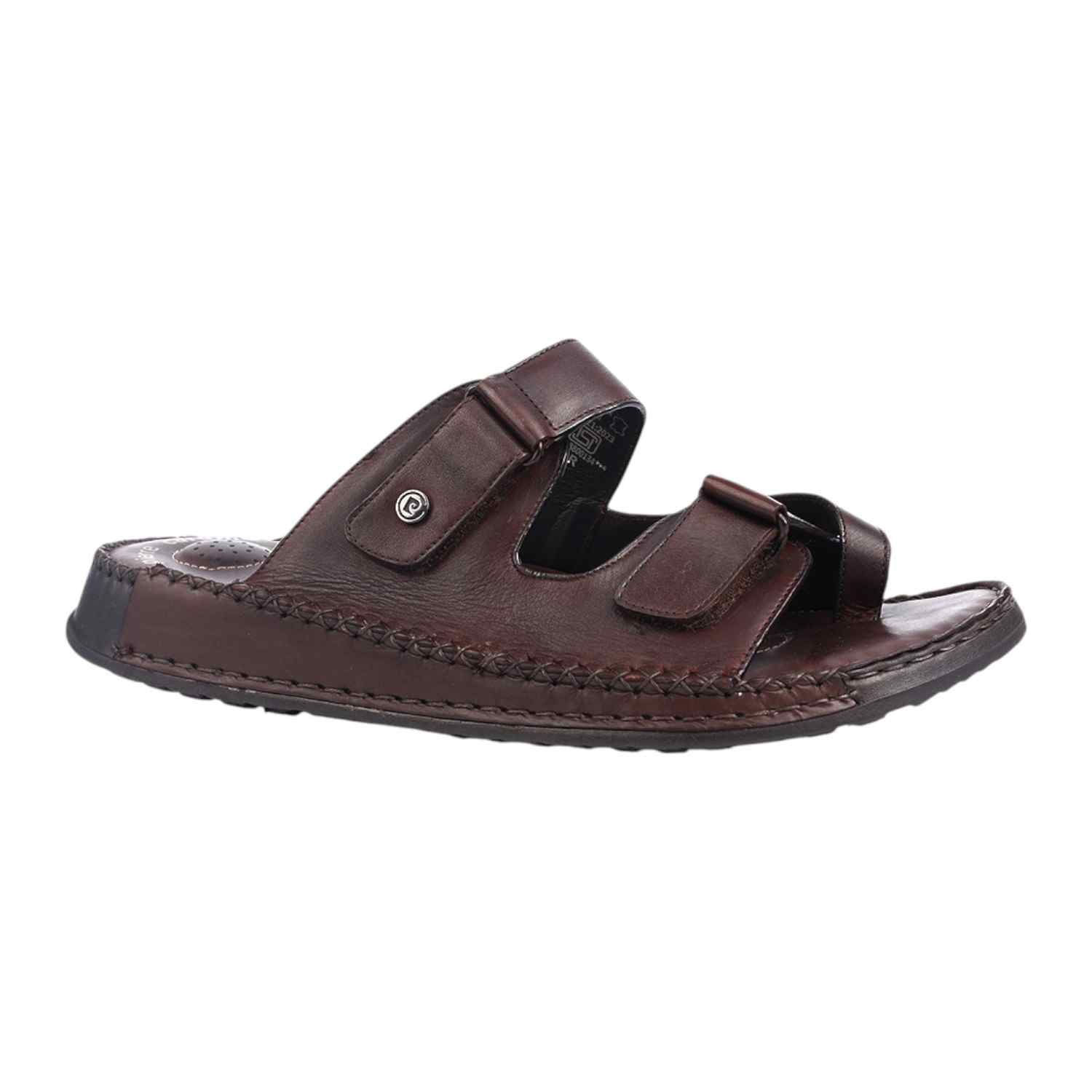 Mens Leather slipper Café