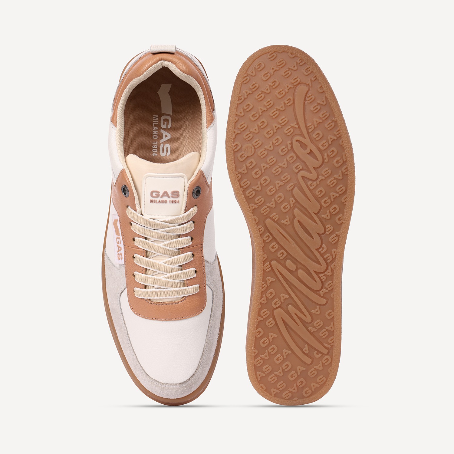 Men Cristallo White Beige Sneaker