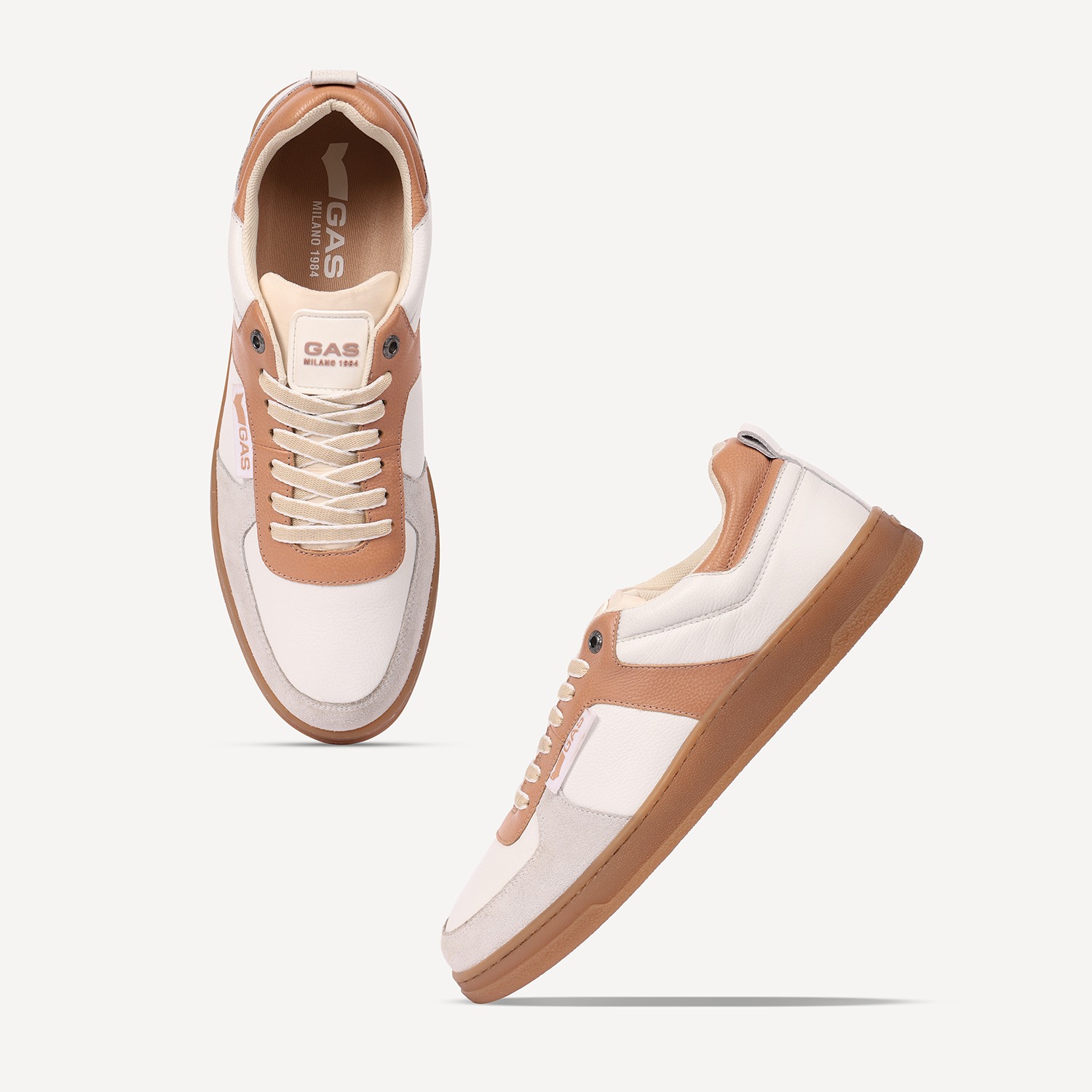 Men Cristallo White Beige Sneaker