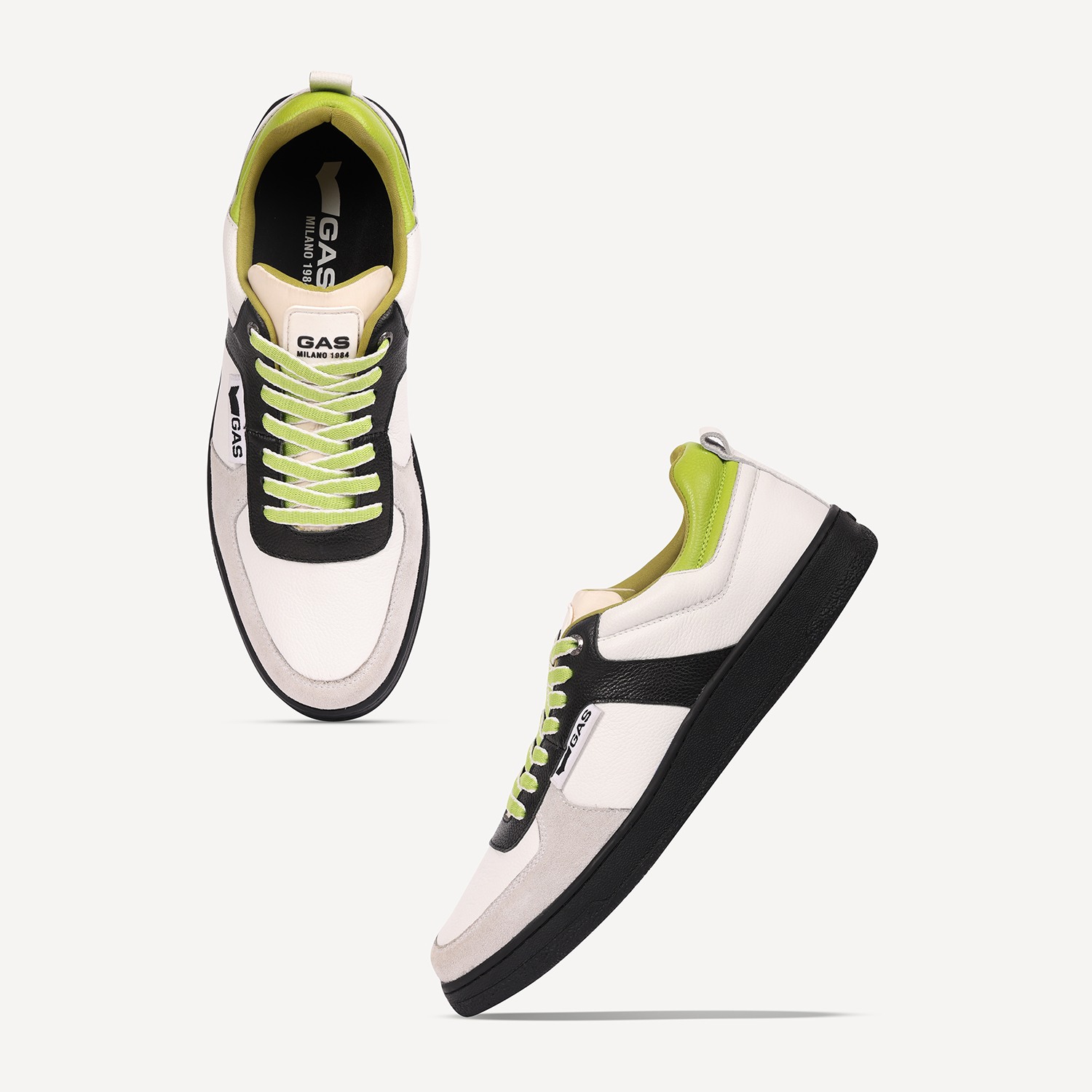 Men Cristallo White Black Sneaker
