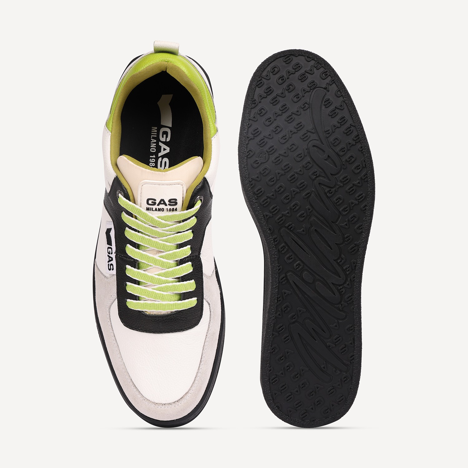 Men Cristallo White Black Sneaker