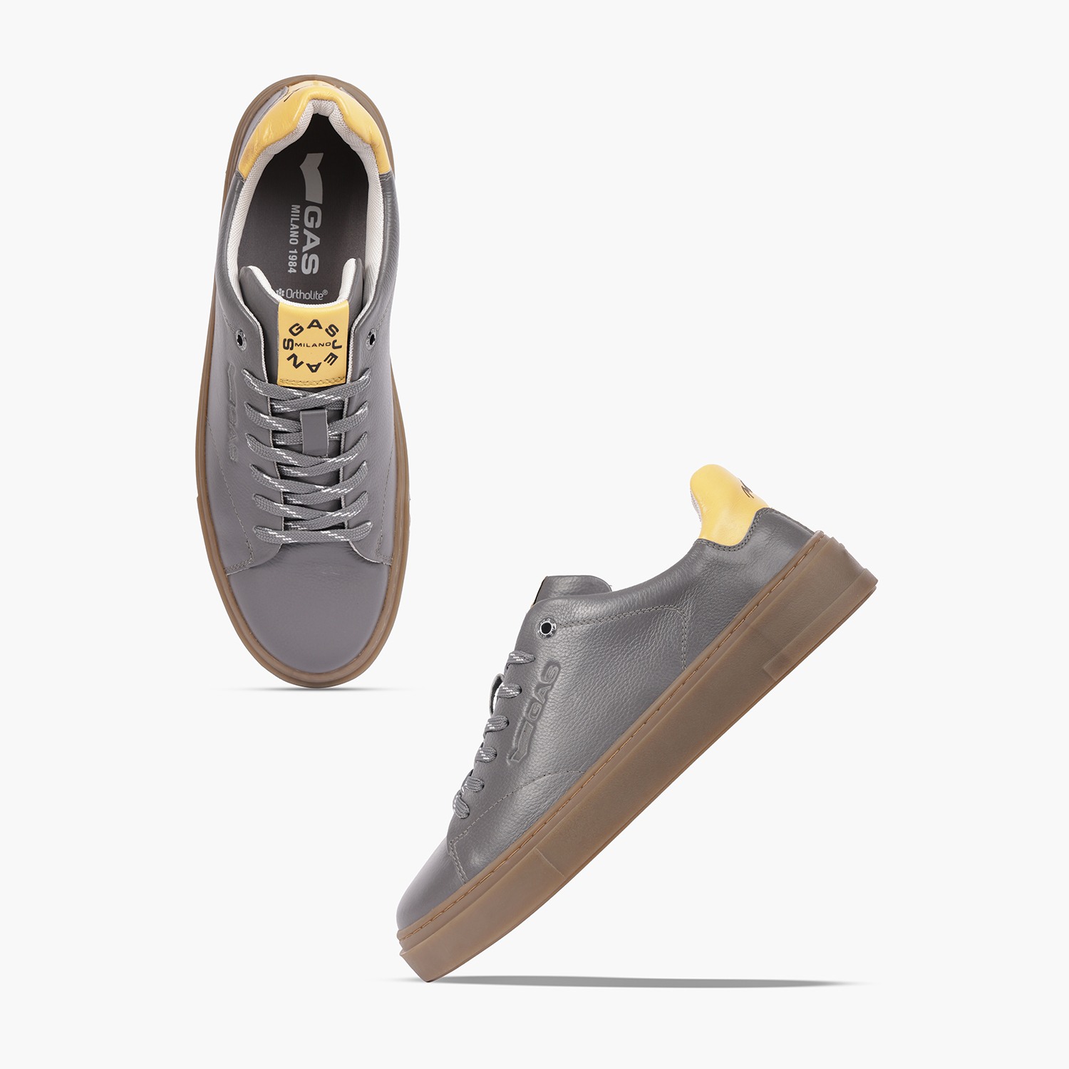 Men Veloce Grey Yellow Sneakers