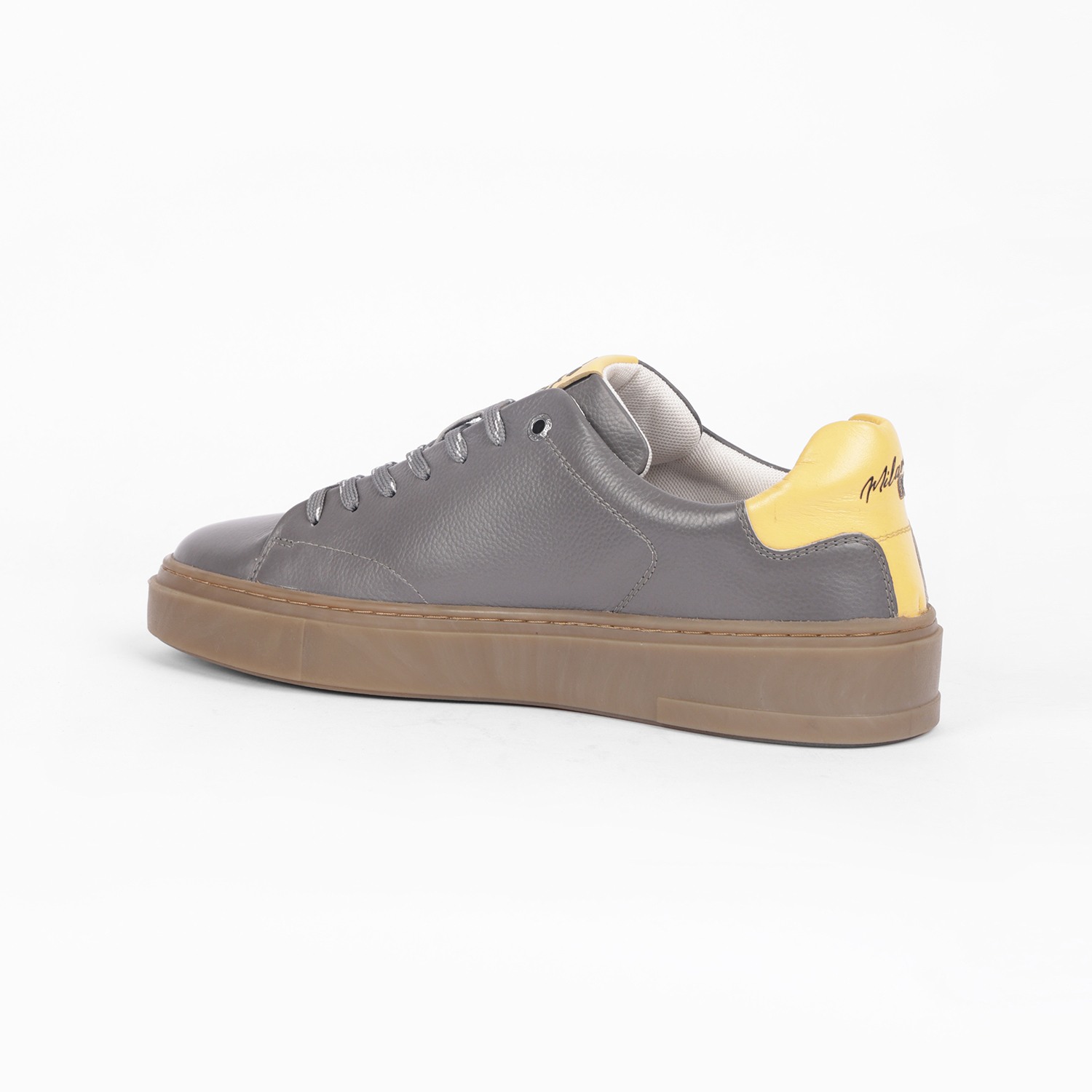 Men Veloce Grey Yellow Sneakers