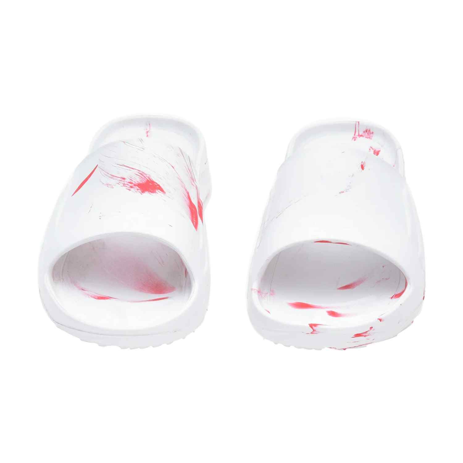 Ultra Sporty Men Marble White Red Slidders
