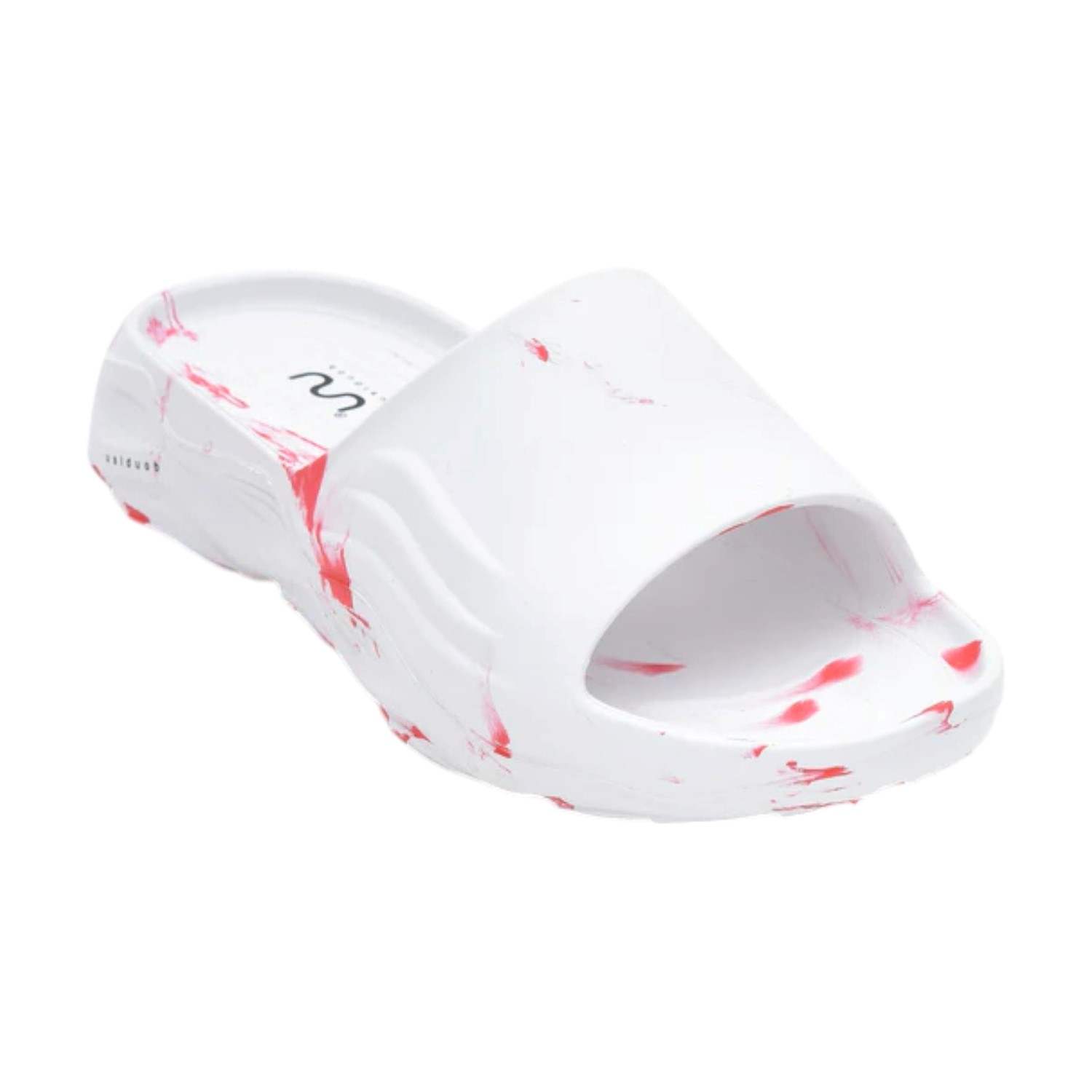 Ultra Sporty Men Marble White Red Slidders