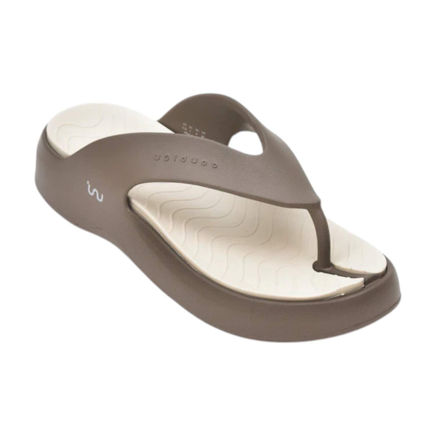 Women Brown Beige Flip Flops