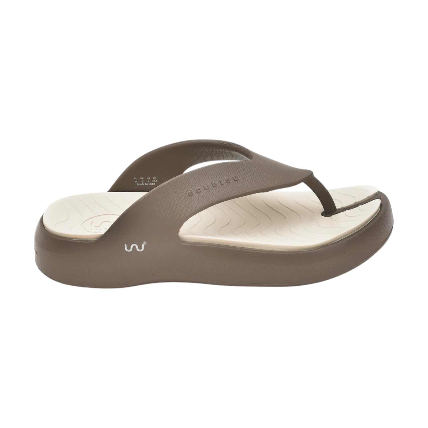 Women Brown Beige Flip Flops