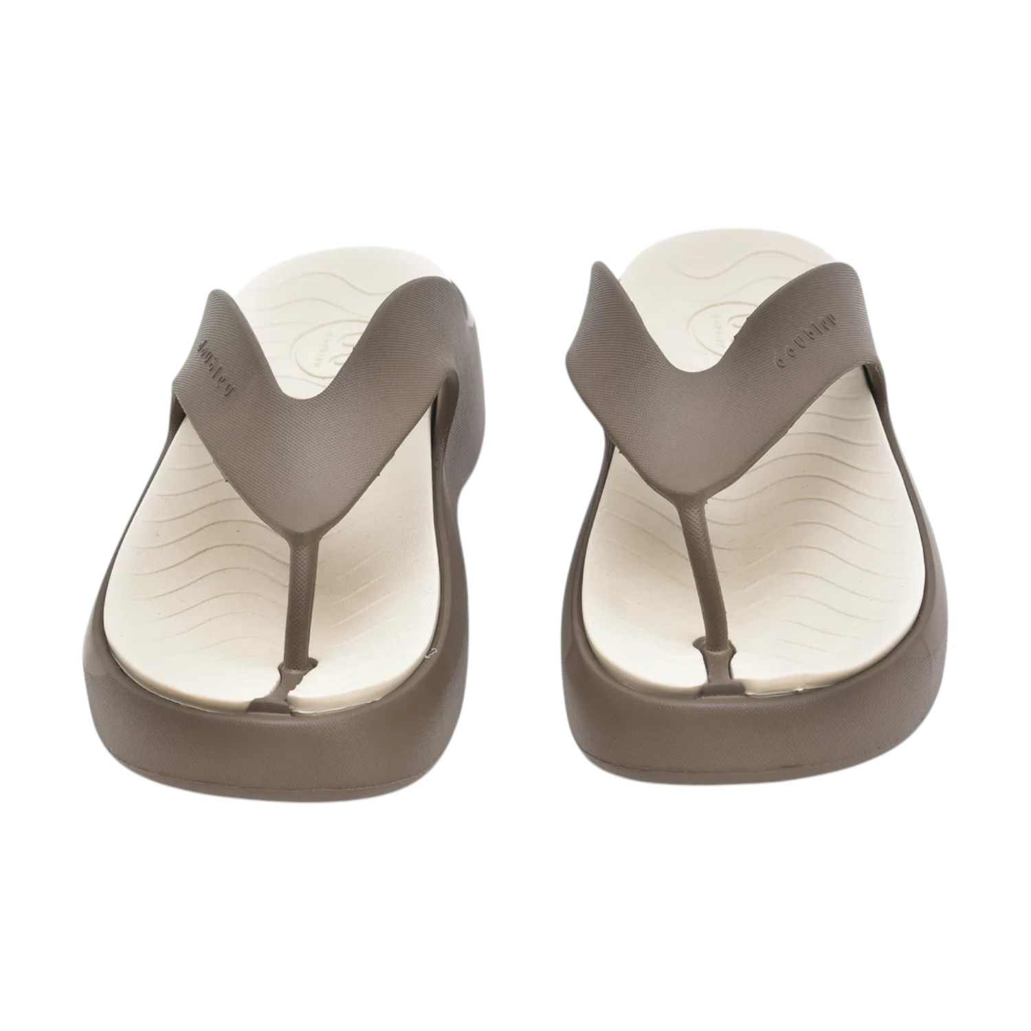Women Brown Beige Flip Flops