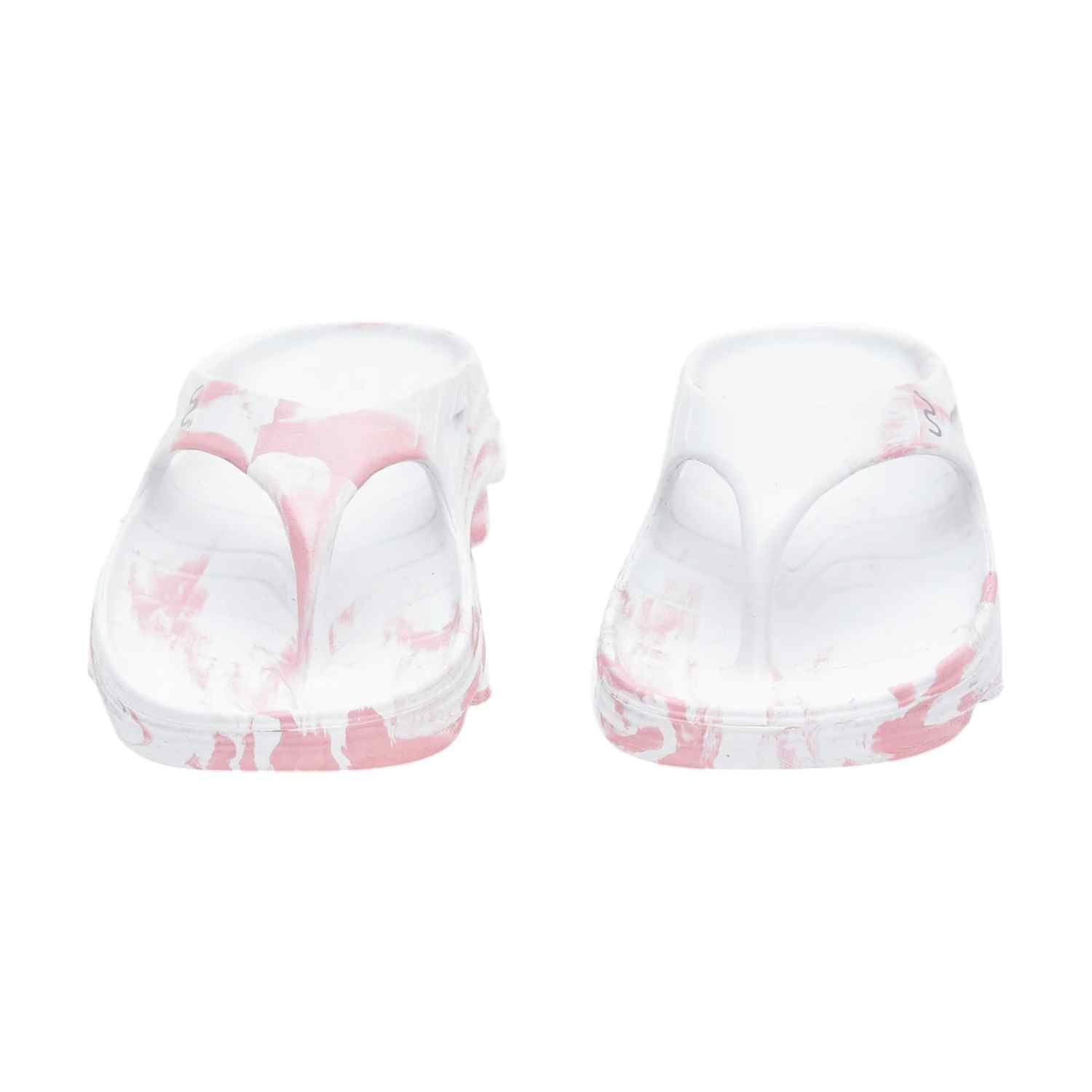 Women White Pink Flip Flops