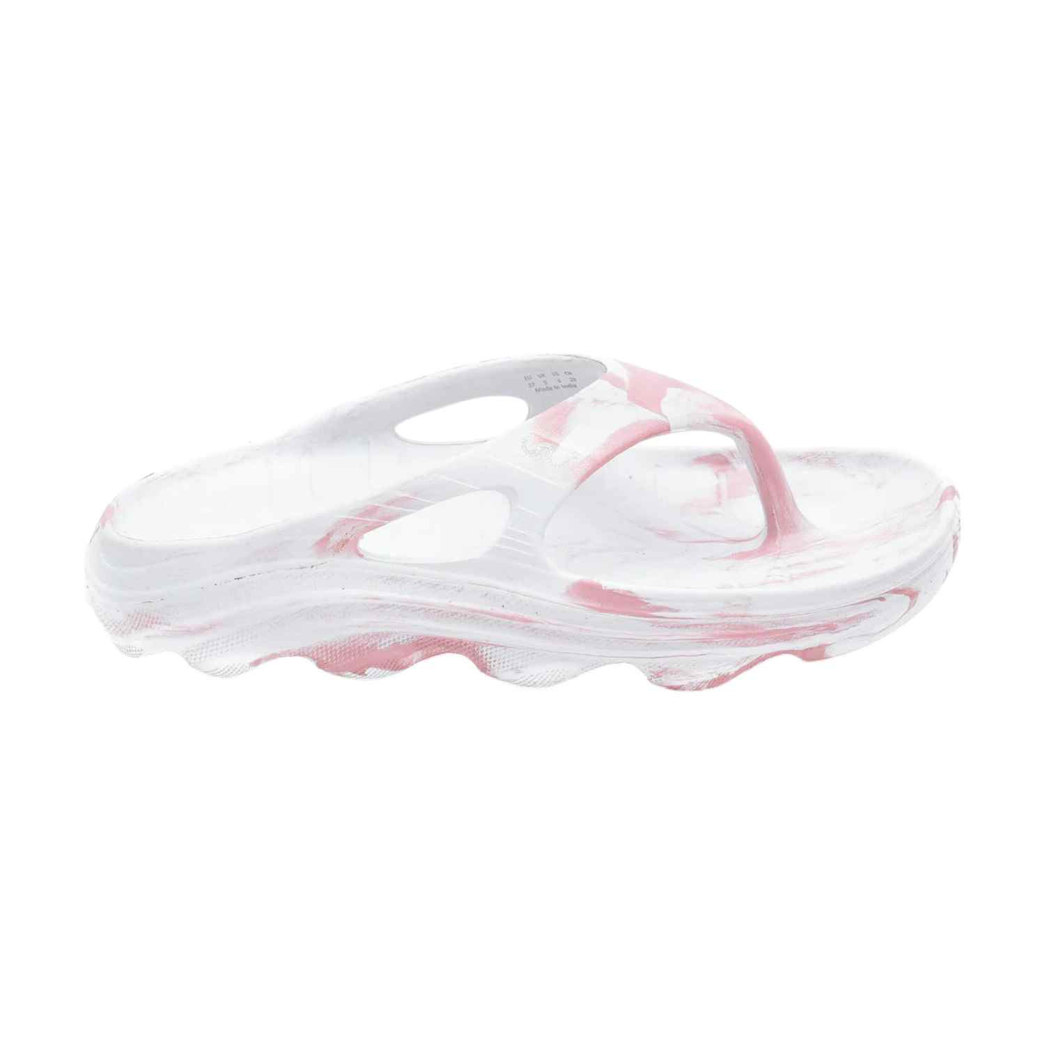 Women White Pink Flip Flops
