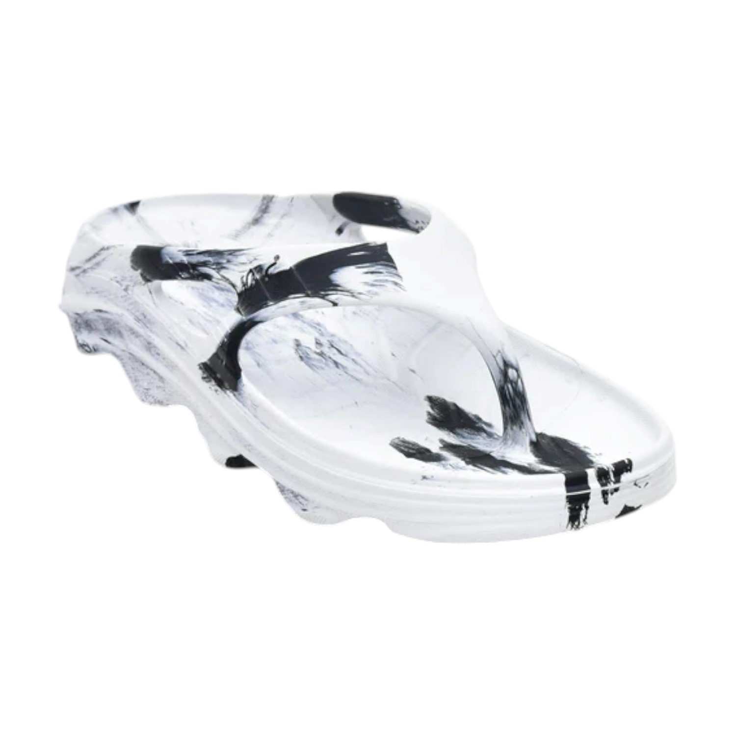 Men White Black Flip Flops