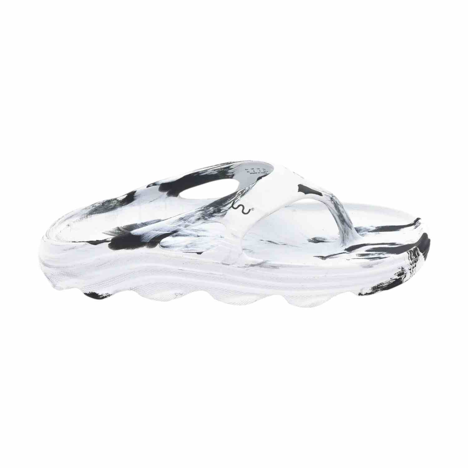 Men White Black Flip Flops